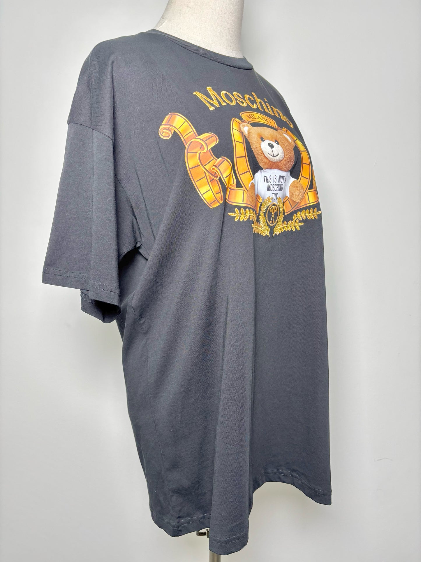 Women Size M Moschino Black Graphic Organic Cotton NWT Shirt