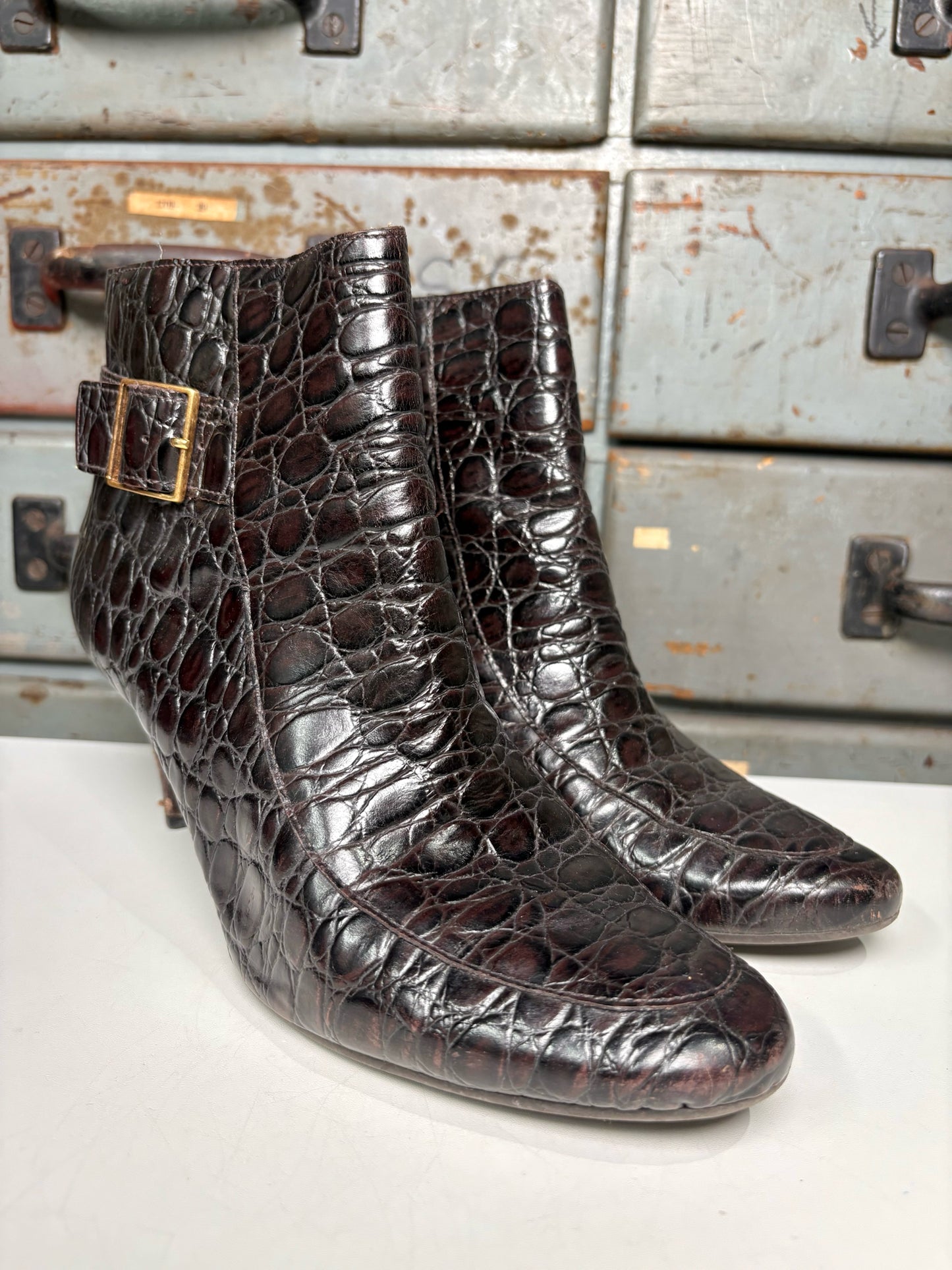 W Shoe Size 9 Talbots Chocolate Brown Leather Boots