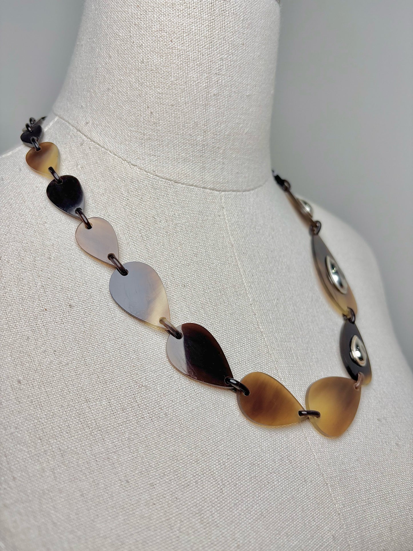 Horn Hermes Sterling Silver Pre-owned Necklace