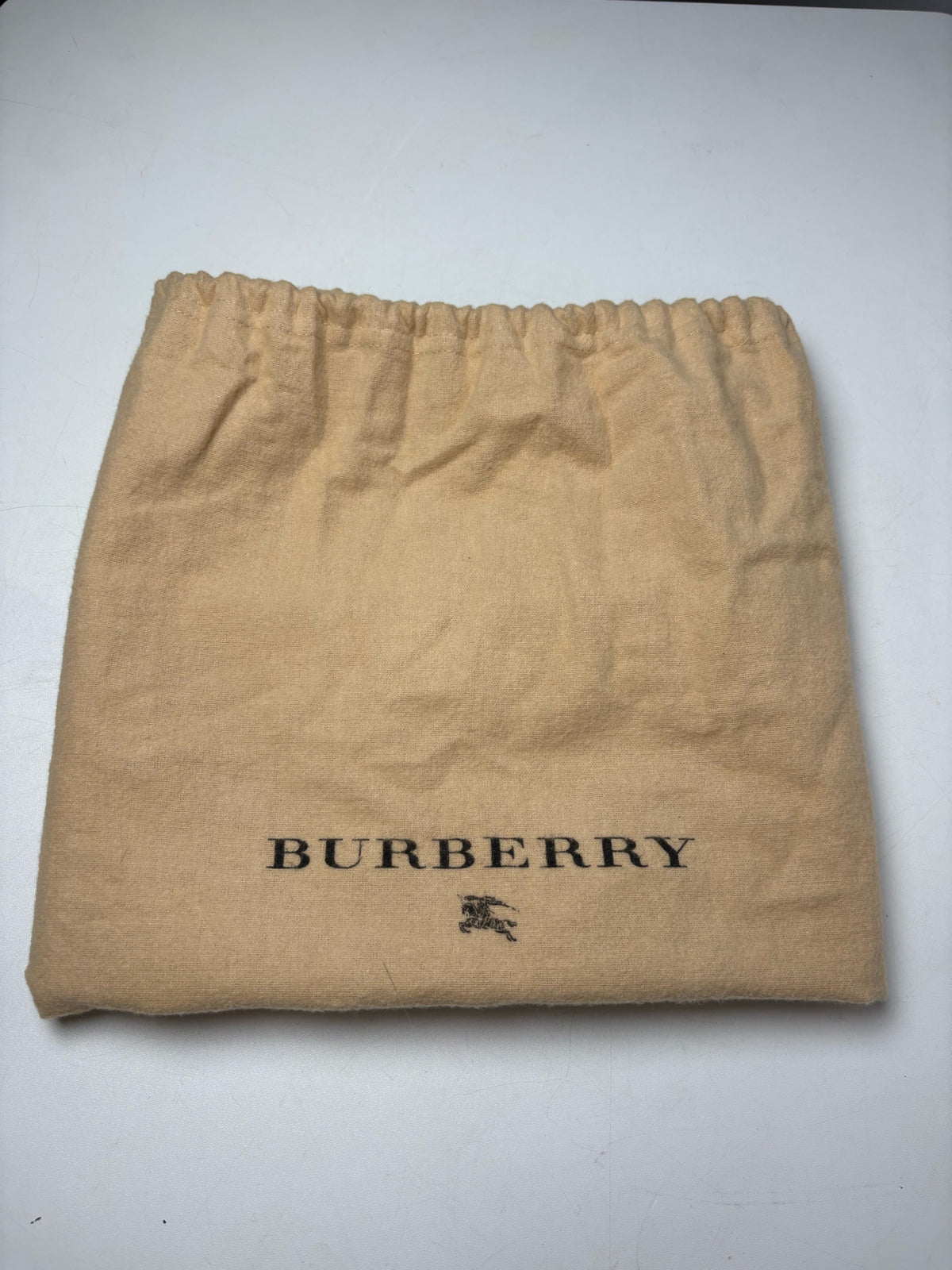 Women's Burberry Malika Vintage Dark Brown Leather Small Pre-Owned Hobo Shoulder Bag