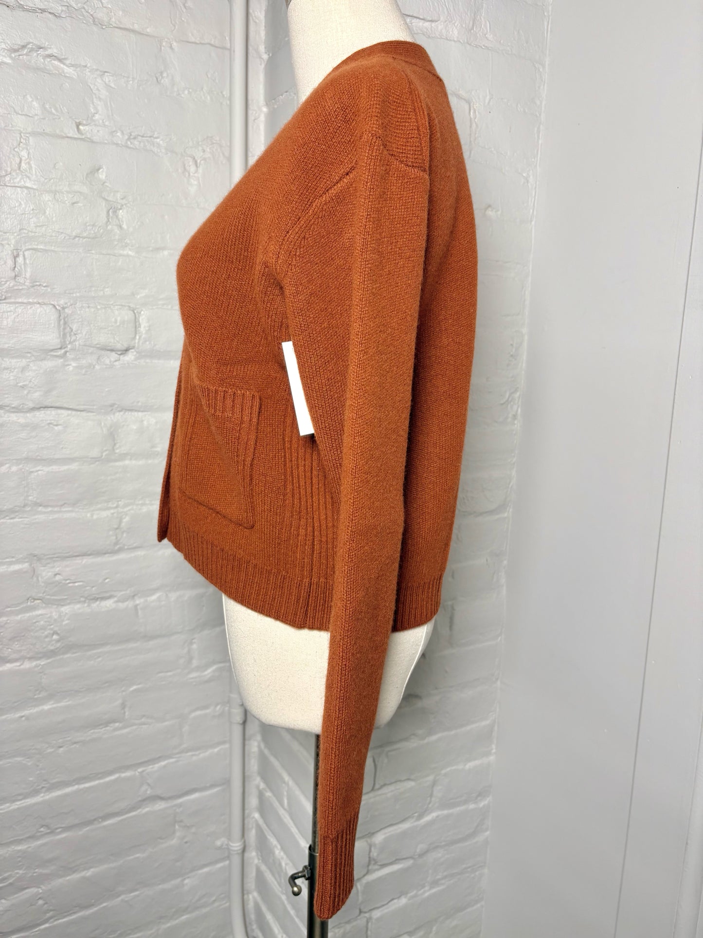 Women Size S Thakoon Rust Solid 100% Pure Wool Sweater