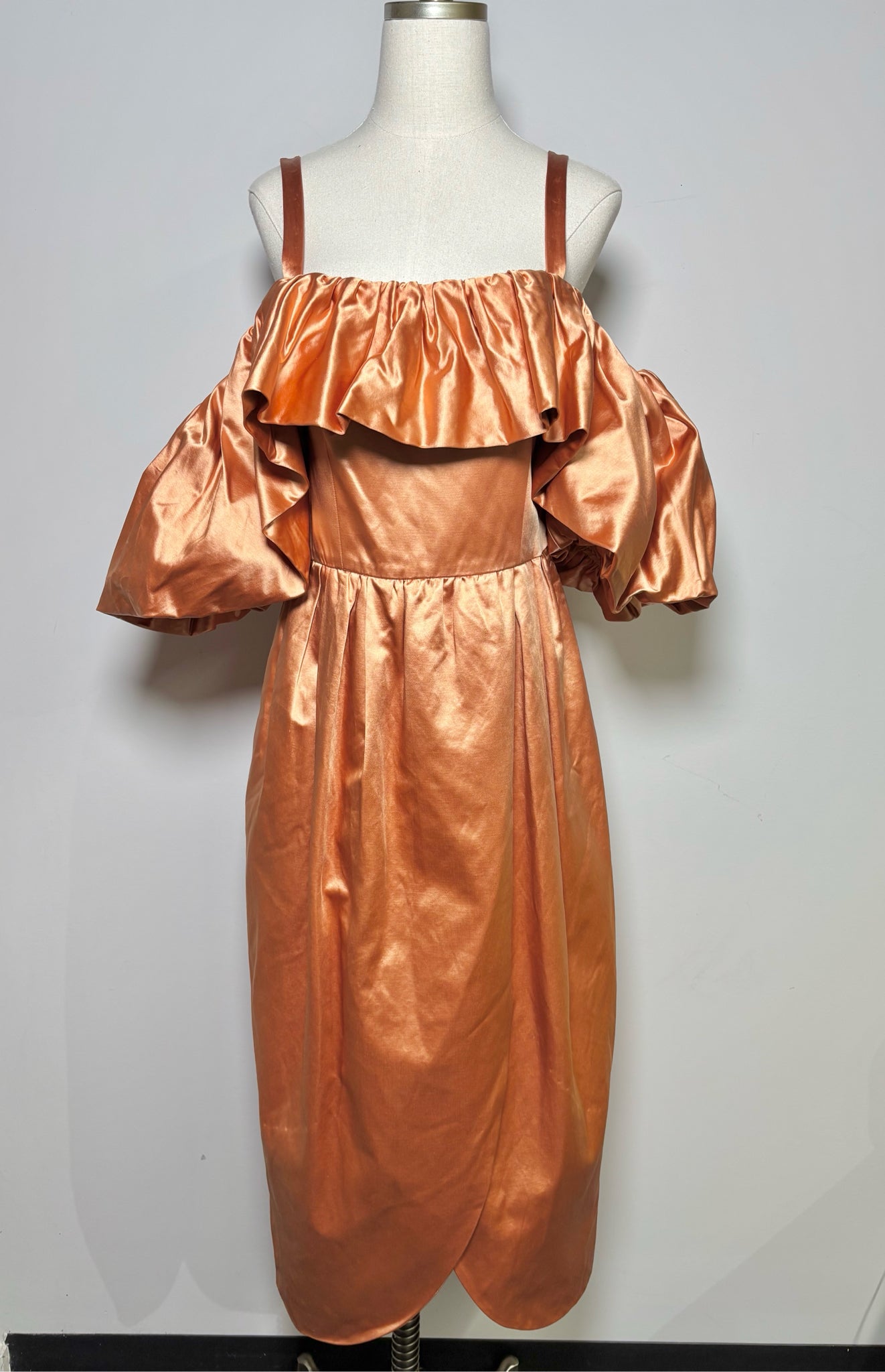 Women Size 6 Ulla Johnson Copper Solid NWT "Lellita" Dress