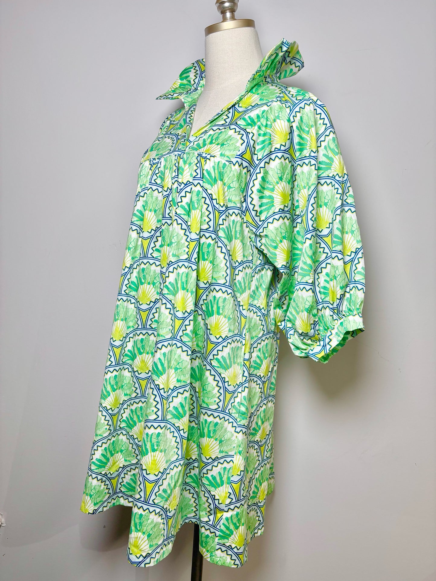 Women Size XS Emily McCarthy Green Print NWT Dress