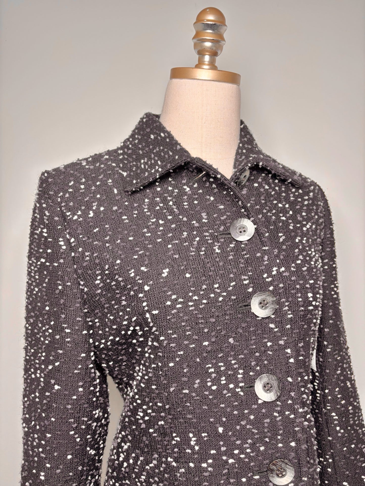 Women Size S Yves Saint Laurent Black Boucle Vintage 1980 Blazer