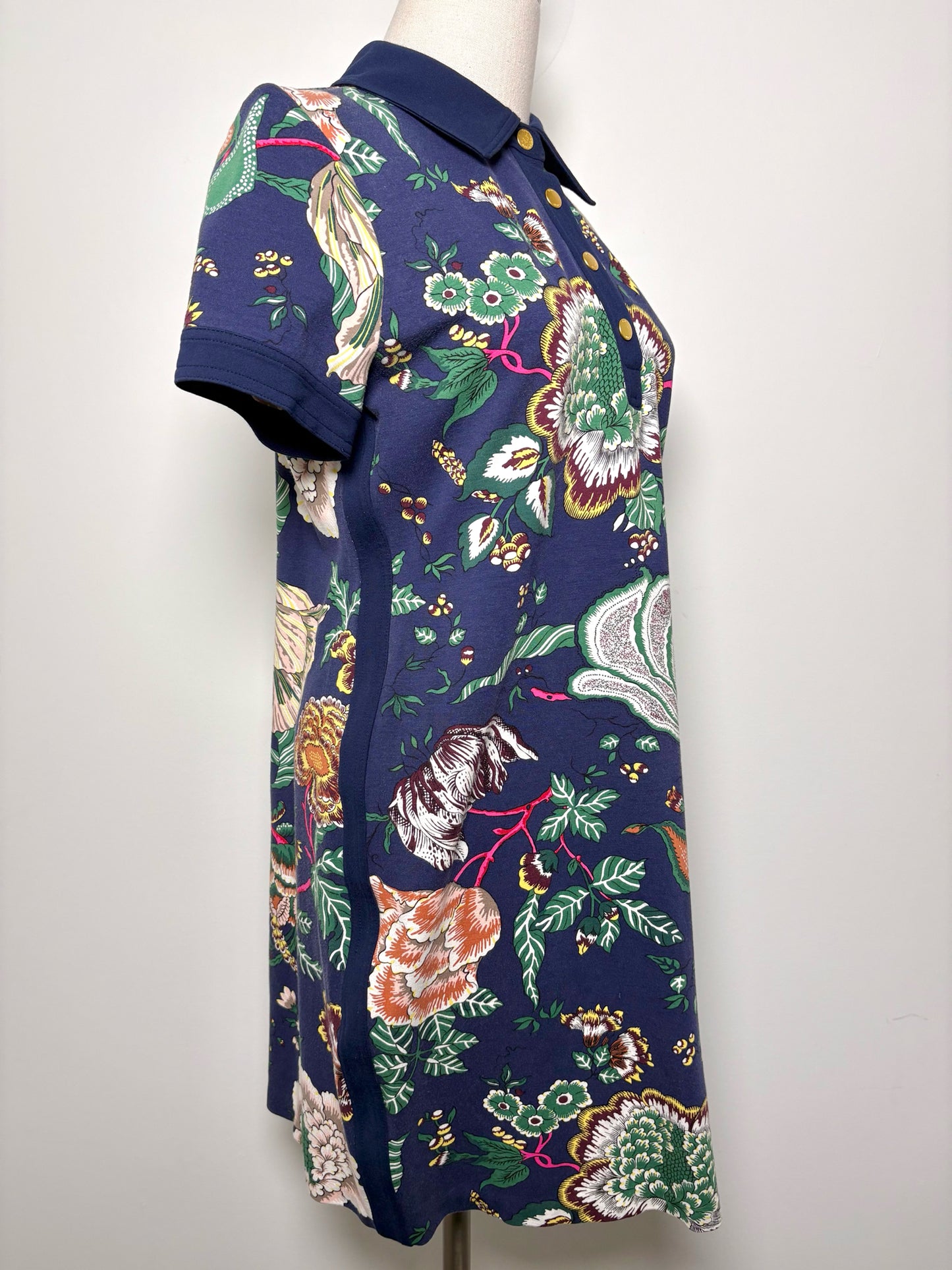 Women Size M Tory Burch Navy Floral Viscose Dress