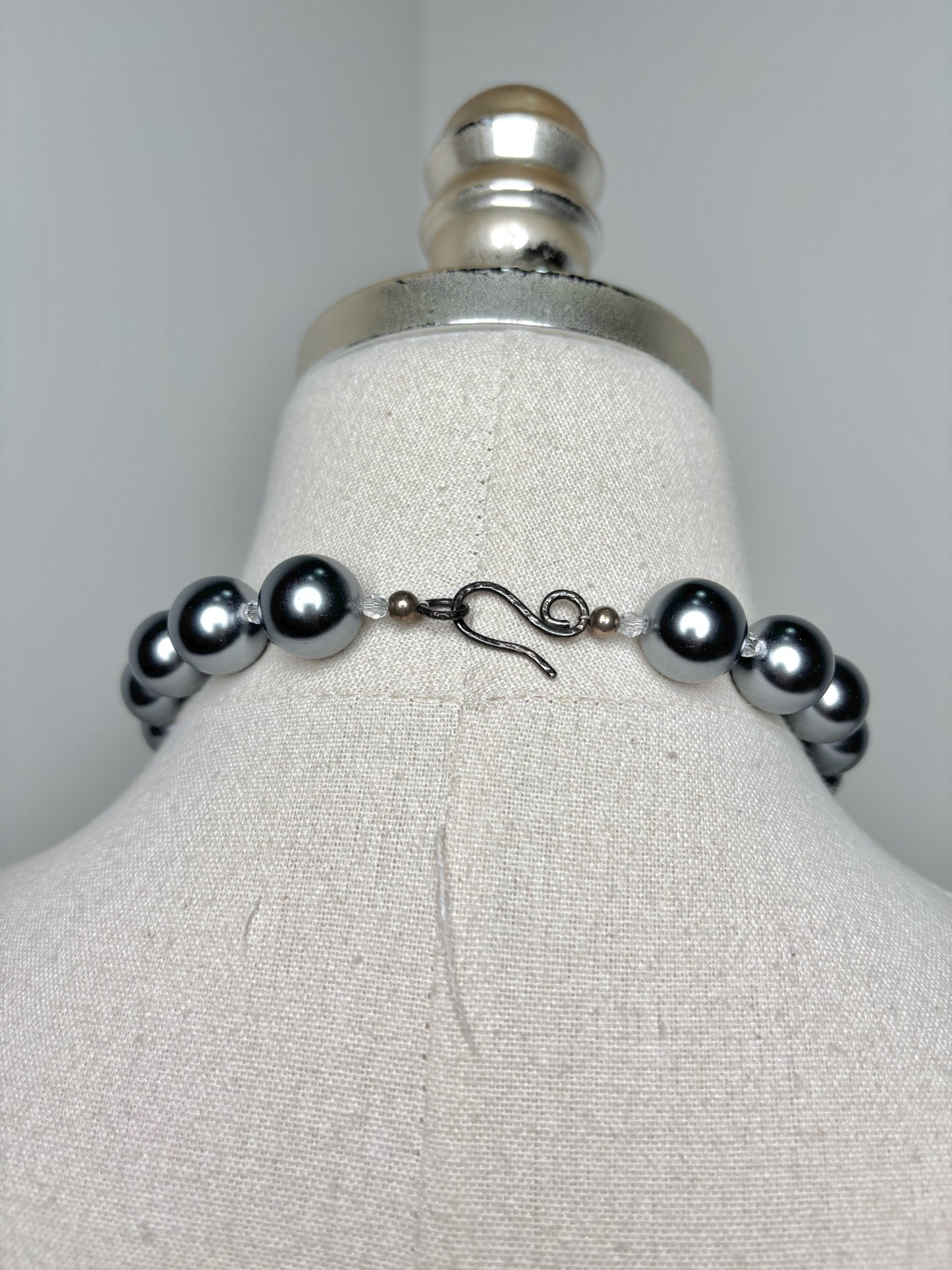 No Label Hematite stones w/CZ Stones Pendant Necklace