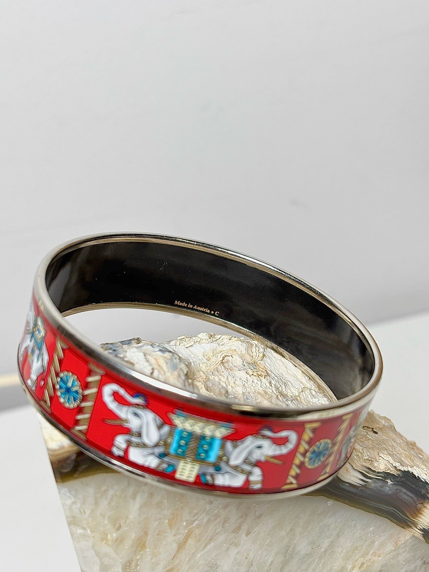 Enamel Hermes Elephant Bracelet