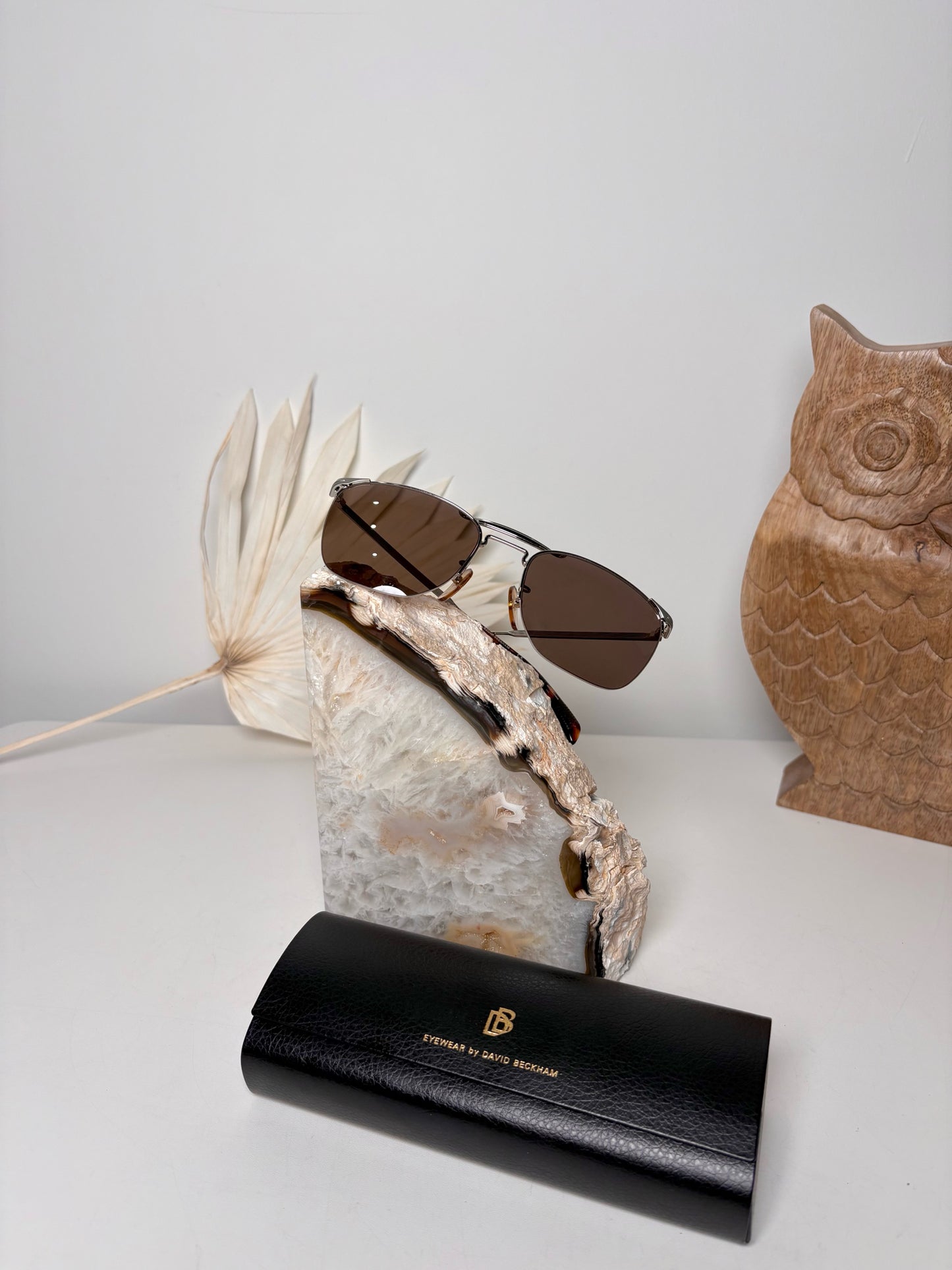 Men's David Beckham Silver Sunglasses