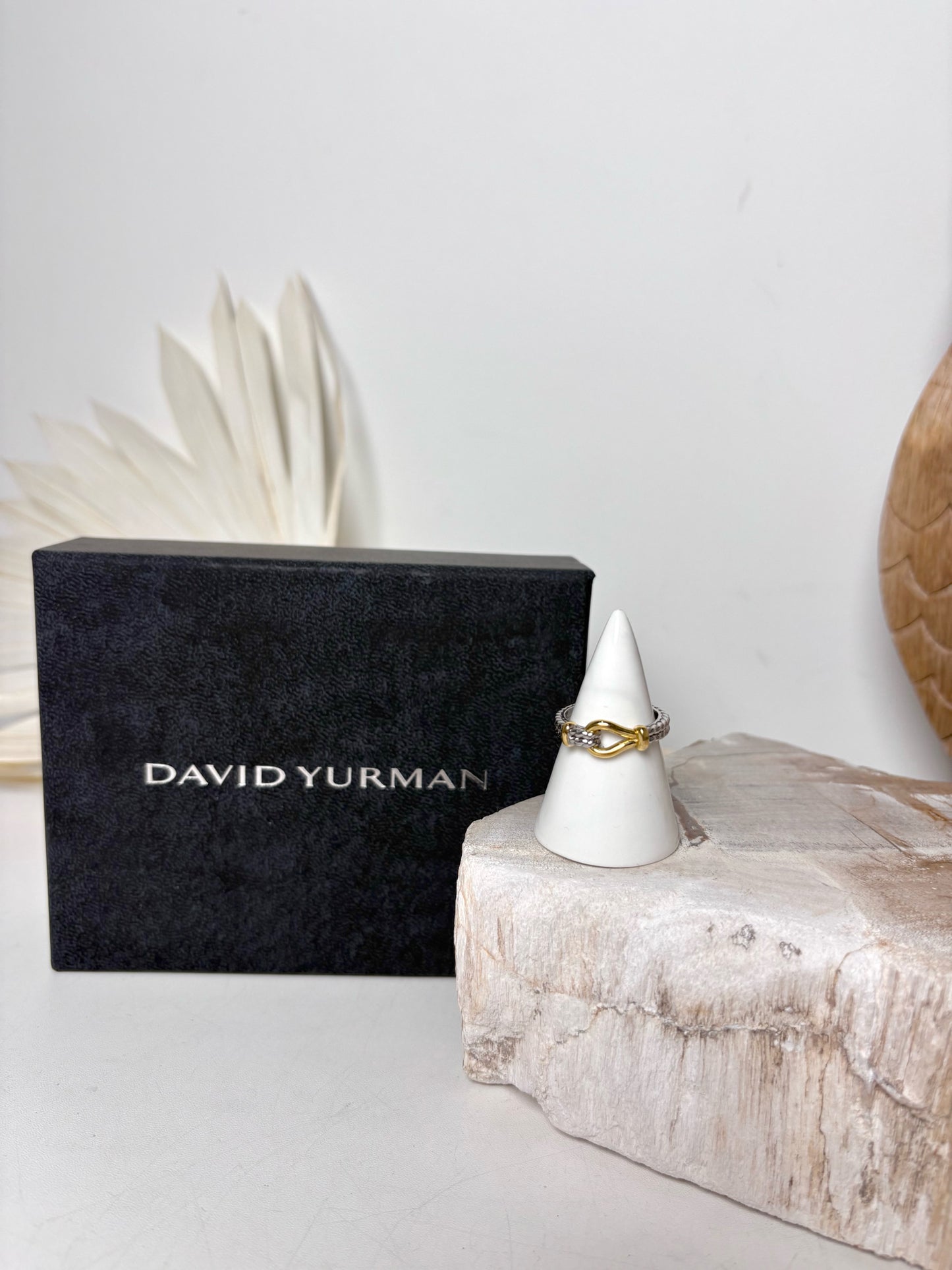 Sterling Silver David Yurman 18K Gold, Silver 8 Ring