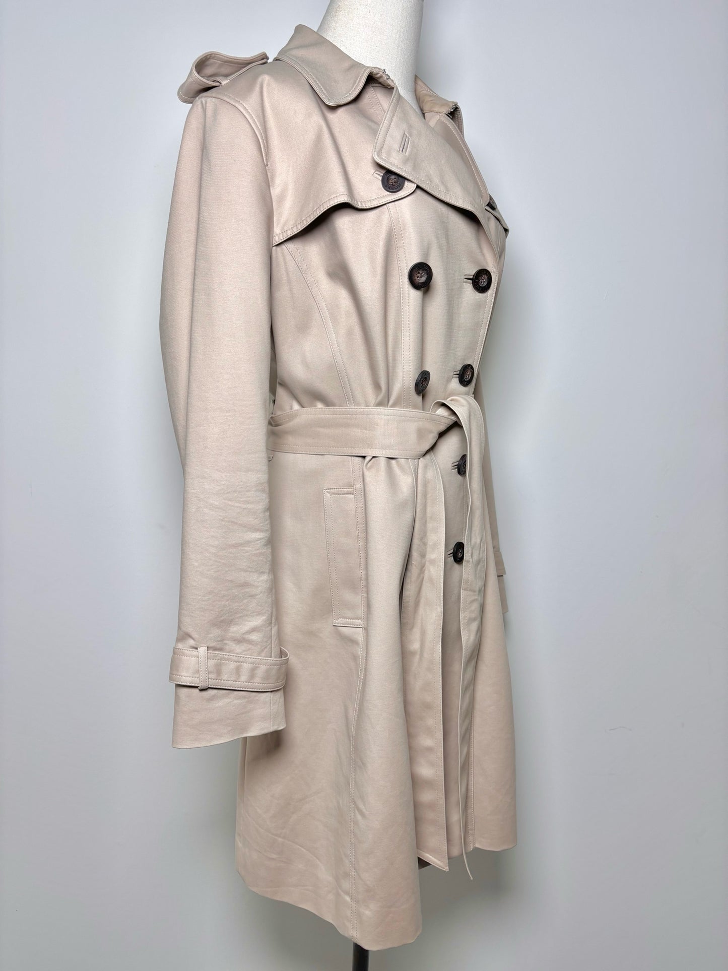 Women Size 14 Hobbs Khaki Solid Coat