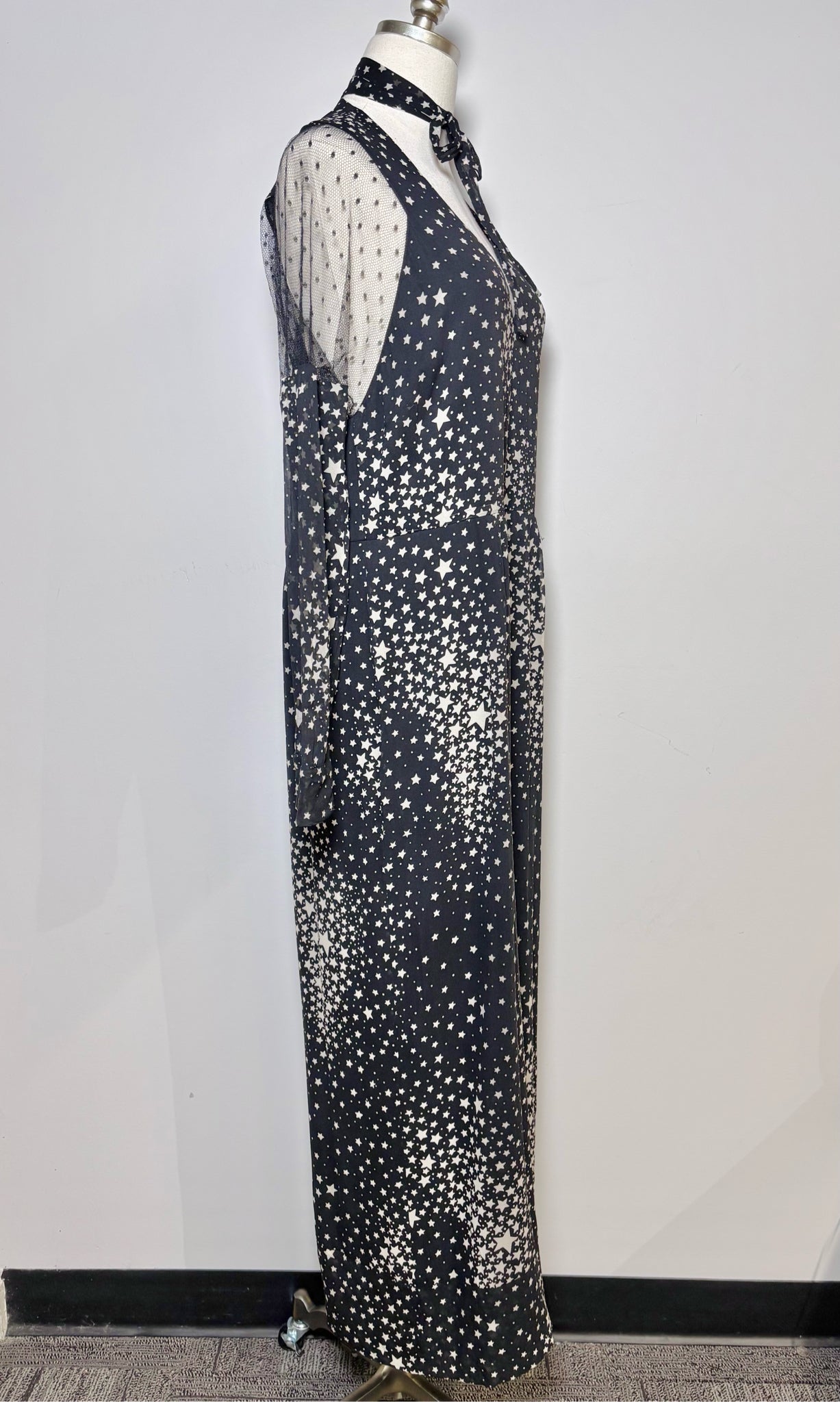 Women Size 46 Red Valentino Black Stars Polyester Jumpsuit