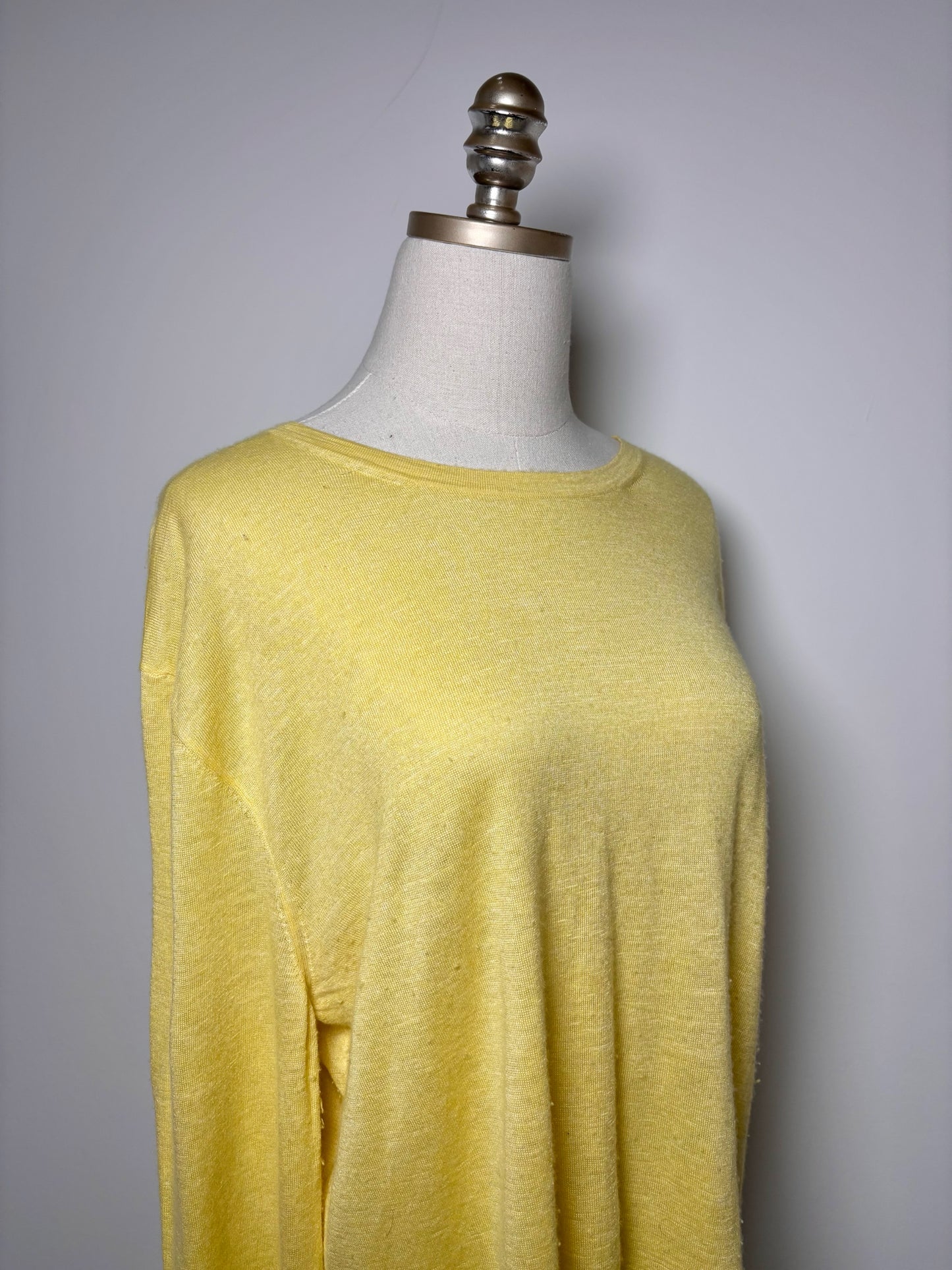 Mens Size L Zegna Yellow Cashmere, silk Solid Men's Shirt