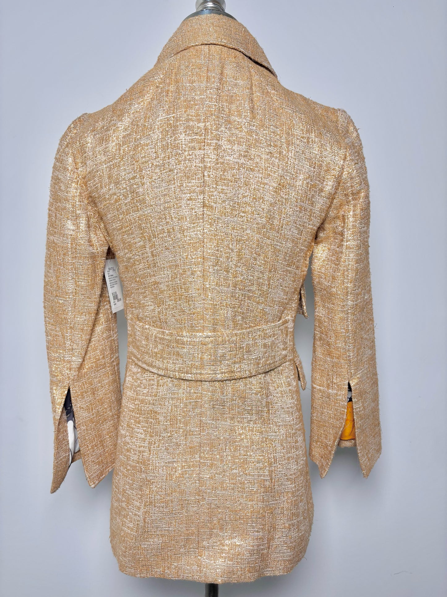 Women Size 38 (2 US) Dolce & Gabbana Metallic Gold Solid Blazer