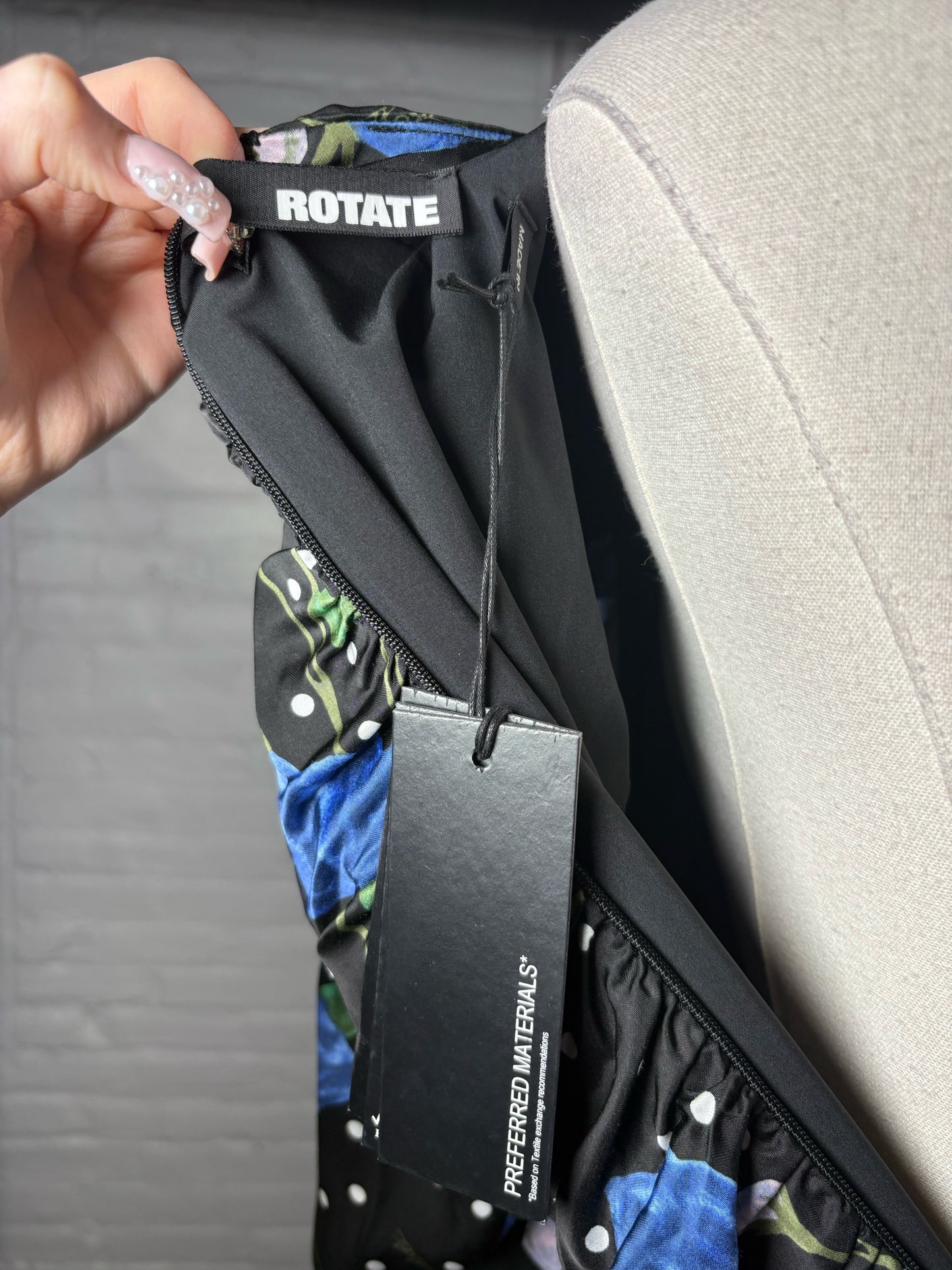 Women Size 36 (2) Rotate Birger Christensen Black, white, blue & green NWT Dress