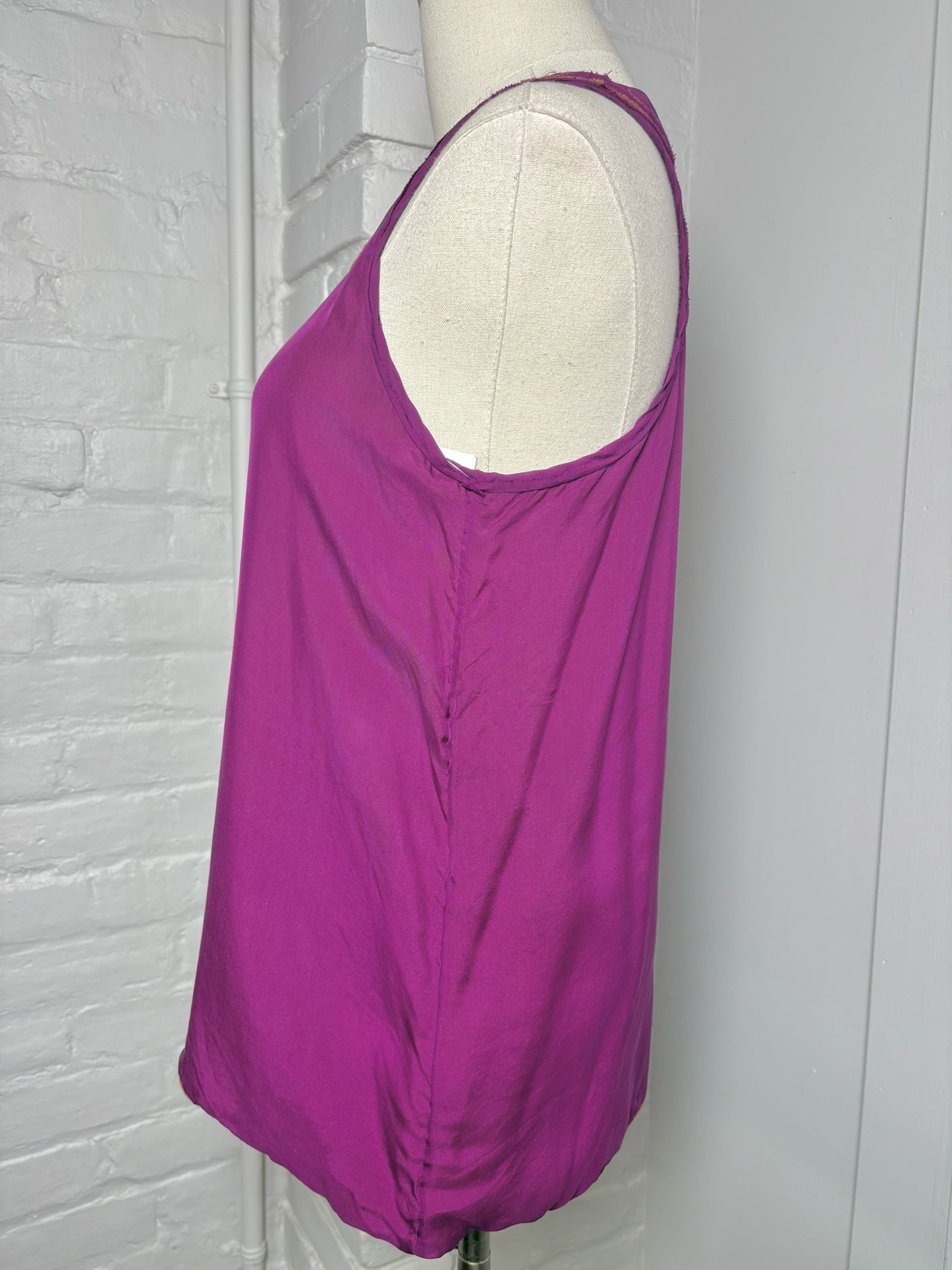 Women Size S Lanvin Purple Solid Pre-owned Tank Top
