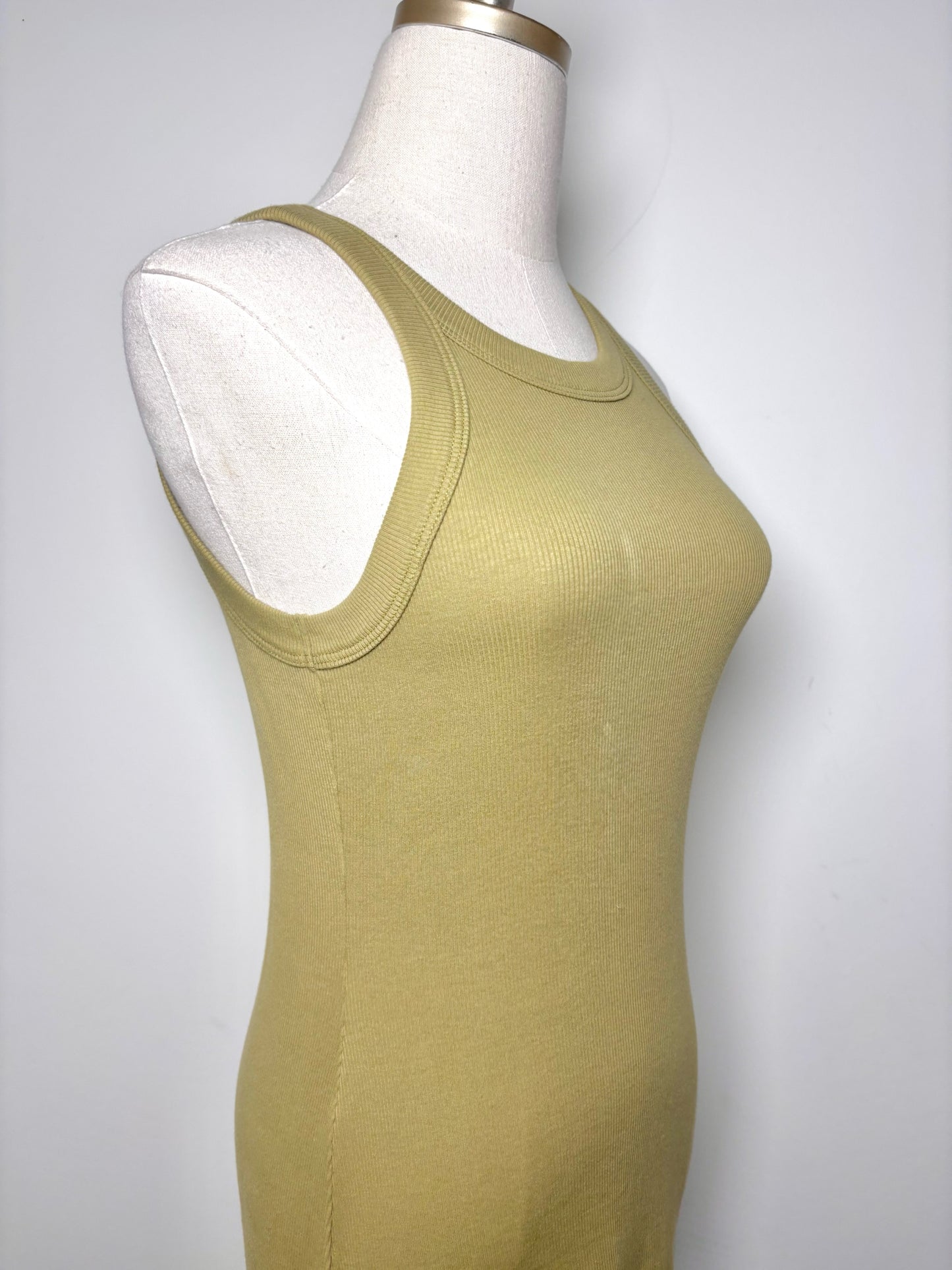 Women Size S Reformation Olive Green Solid Organic Cotton, Spandex NWT Dress