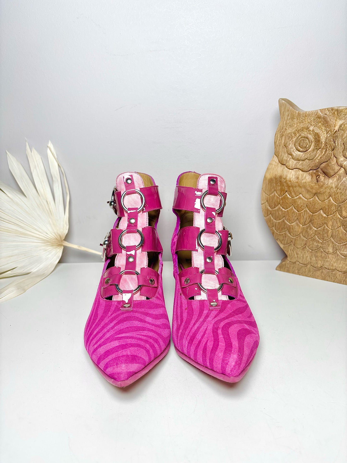 W Shoe Size 9 John Fluevog Pink Suede Boots