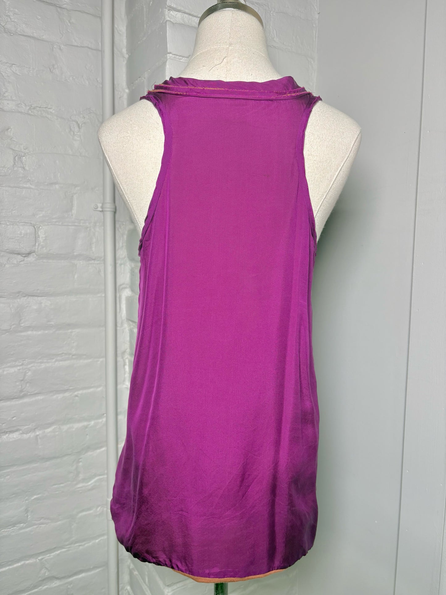 Women Size S Lanvin Purple Solid Pre-owned Tank Top