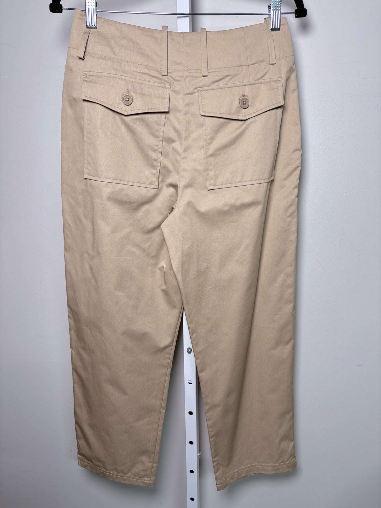 Women Size 6 IPEKYOL Khaki Cotton Barrel Leg NWT Pants