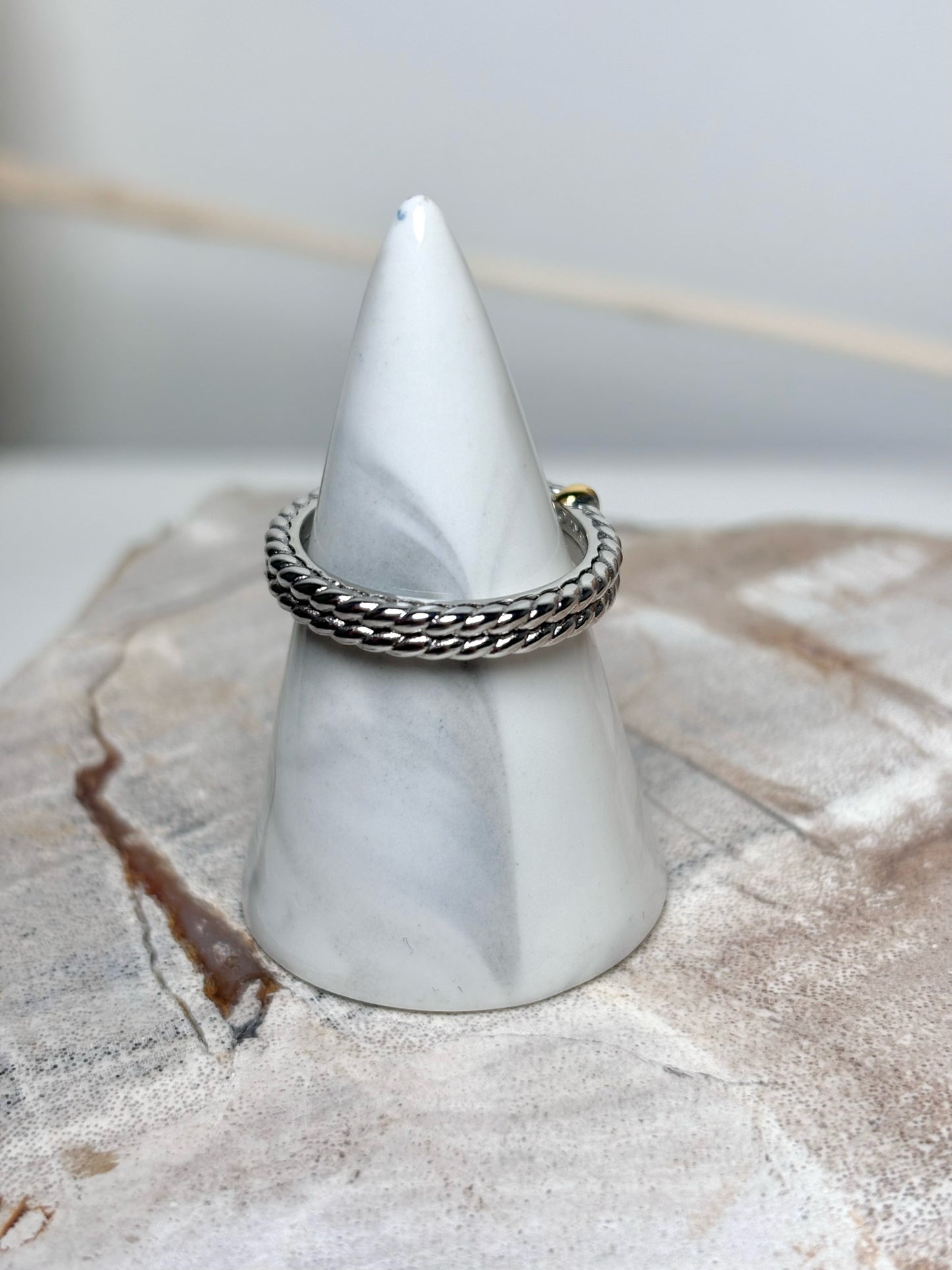 Sterling Silver David Yurman 18K Gold, Silver 8 Ring