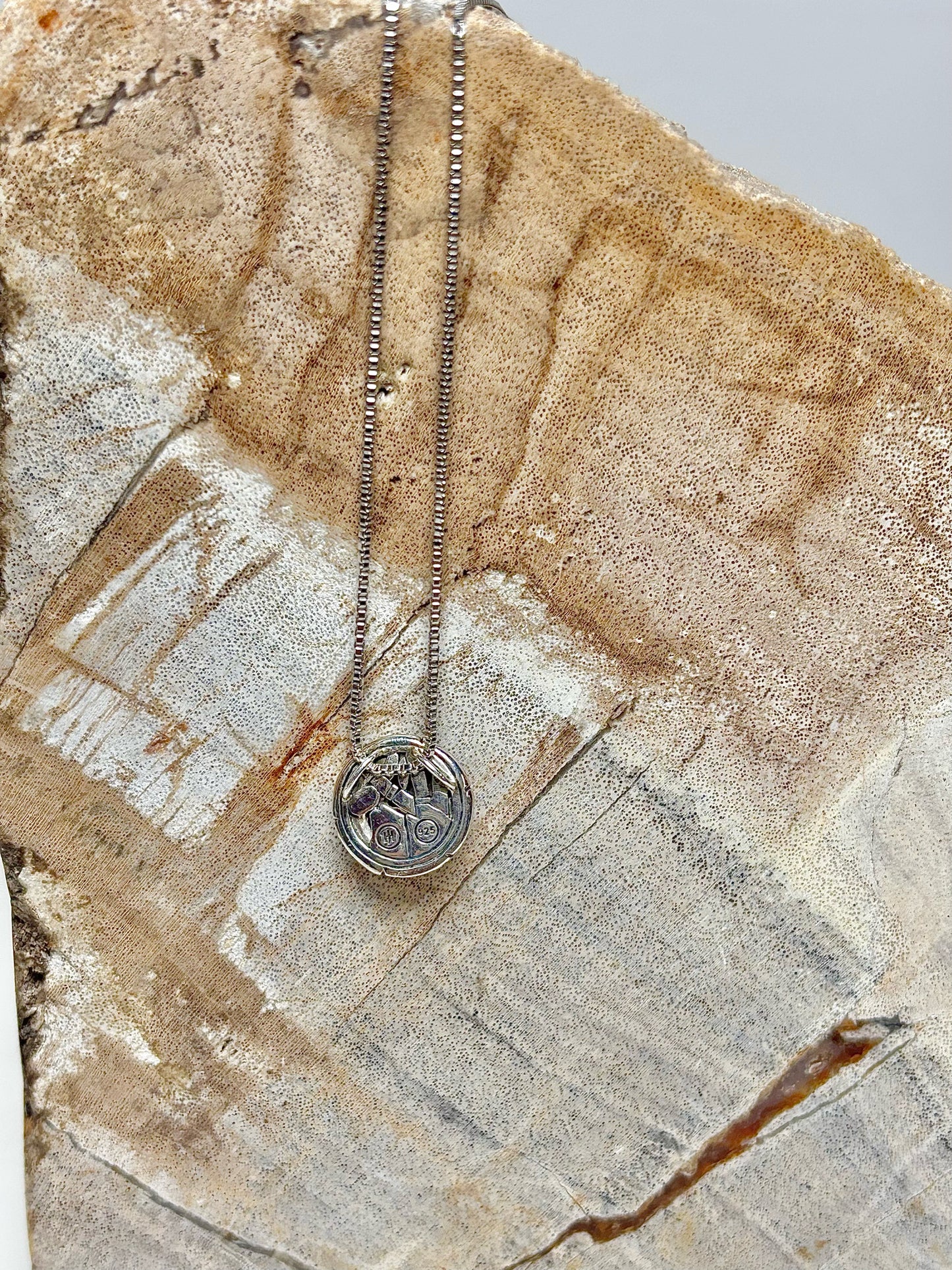 John Hardy Pave Amethyst Stones Sterling Silver Pendant 18" Necklace