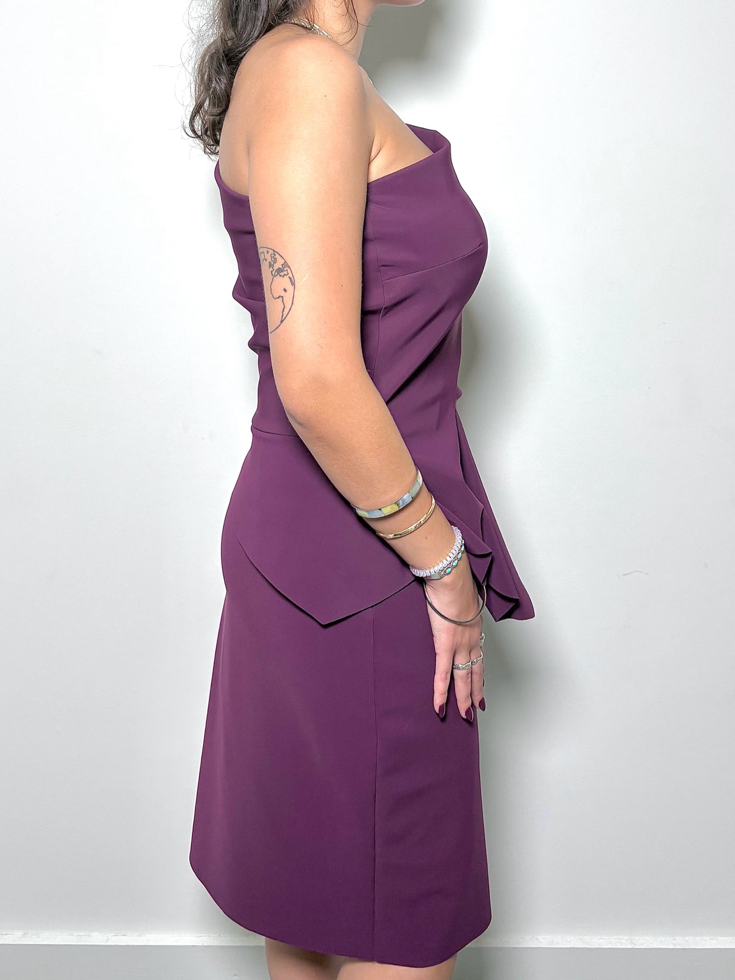 Women Size 42 ( 6 US) Chiara Boni La Petite Robe Purple Sheath Dress