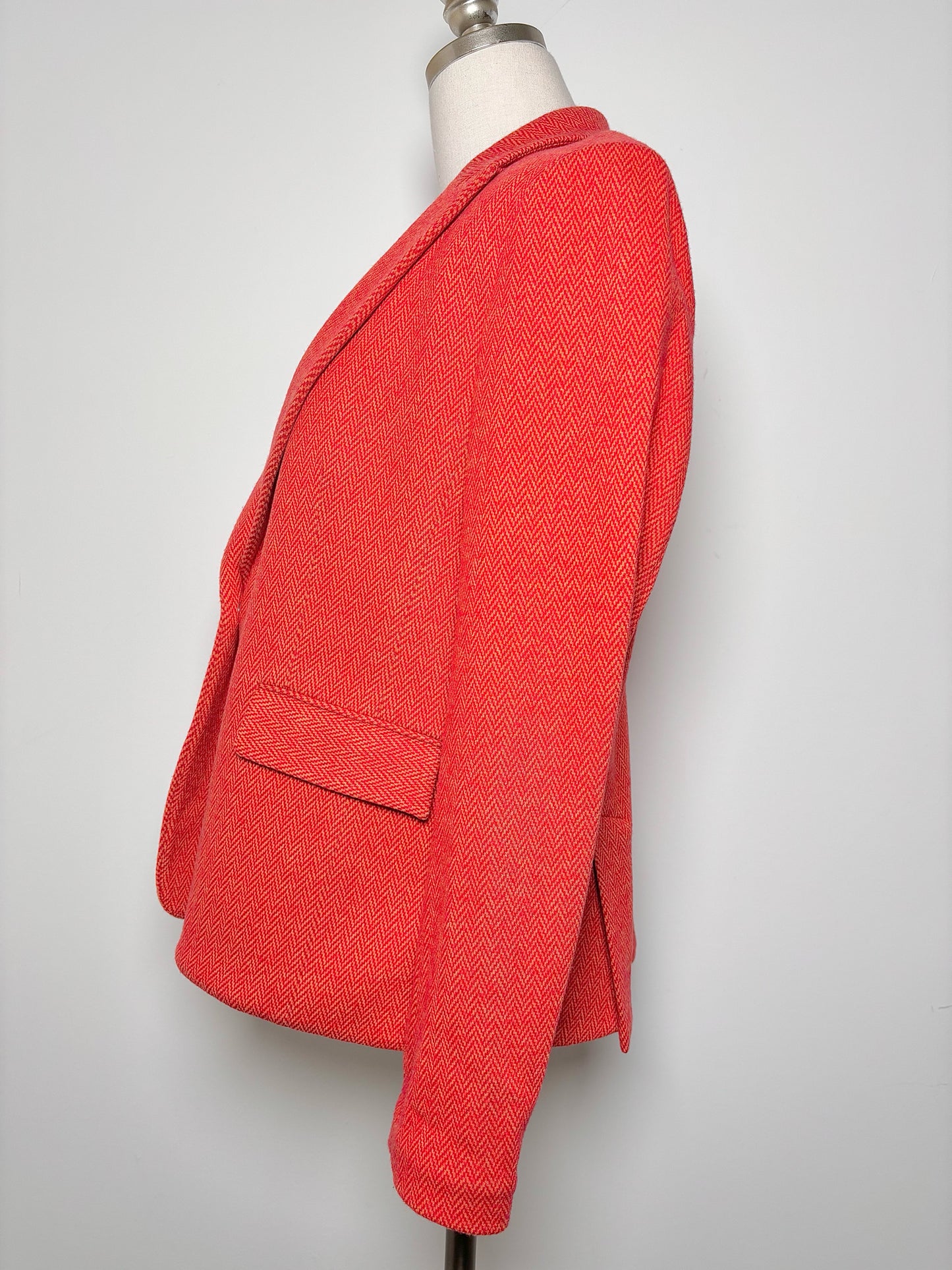 Women Size 10 Rag & Bone Orange Herringbone Blazer