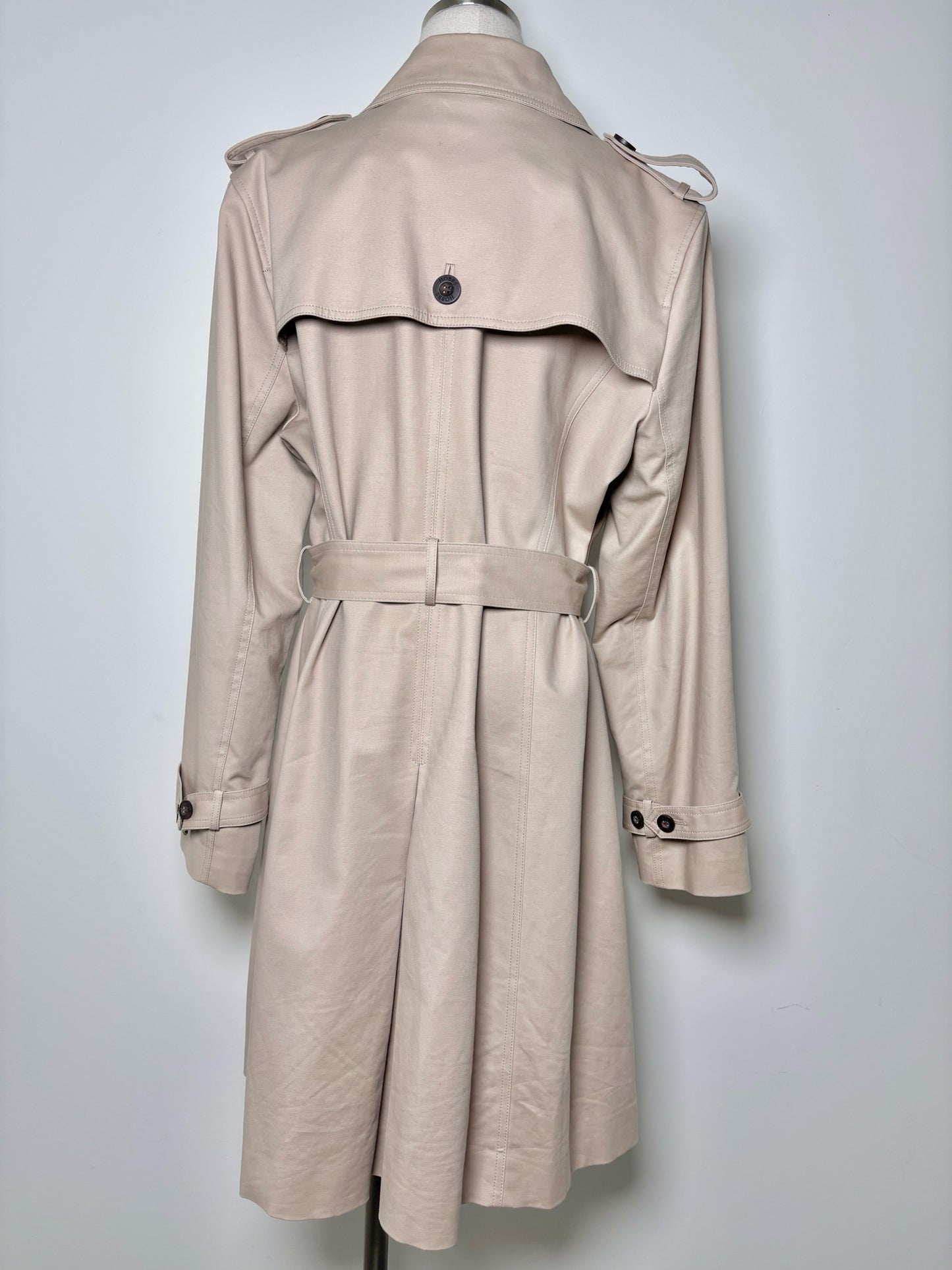 Women Size 14 Hobbs Khaki Solid Coat