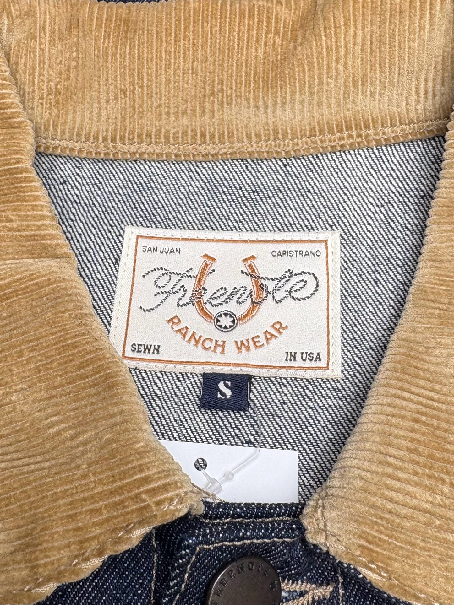 Men's Size S Freenote Cloth 1900s Blue Denim Rare Pre-Owned 1950s Inspired Jacket