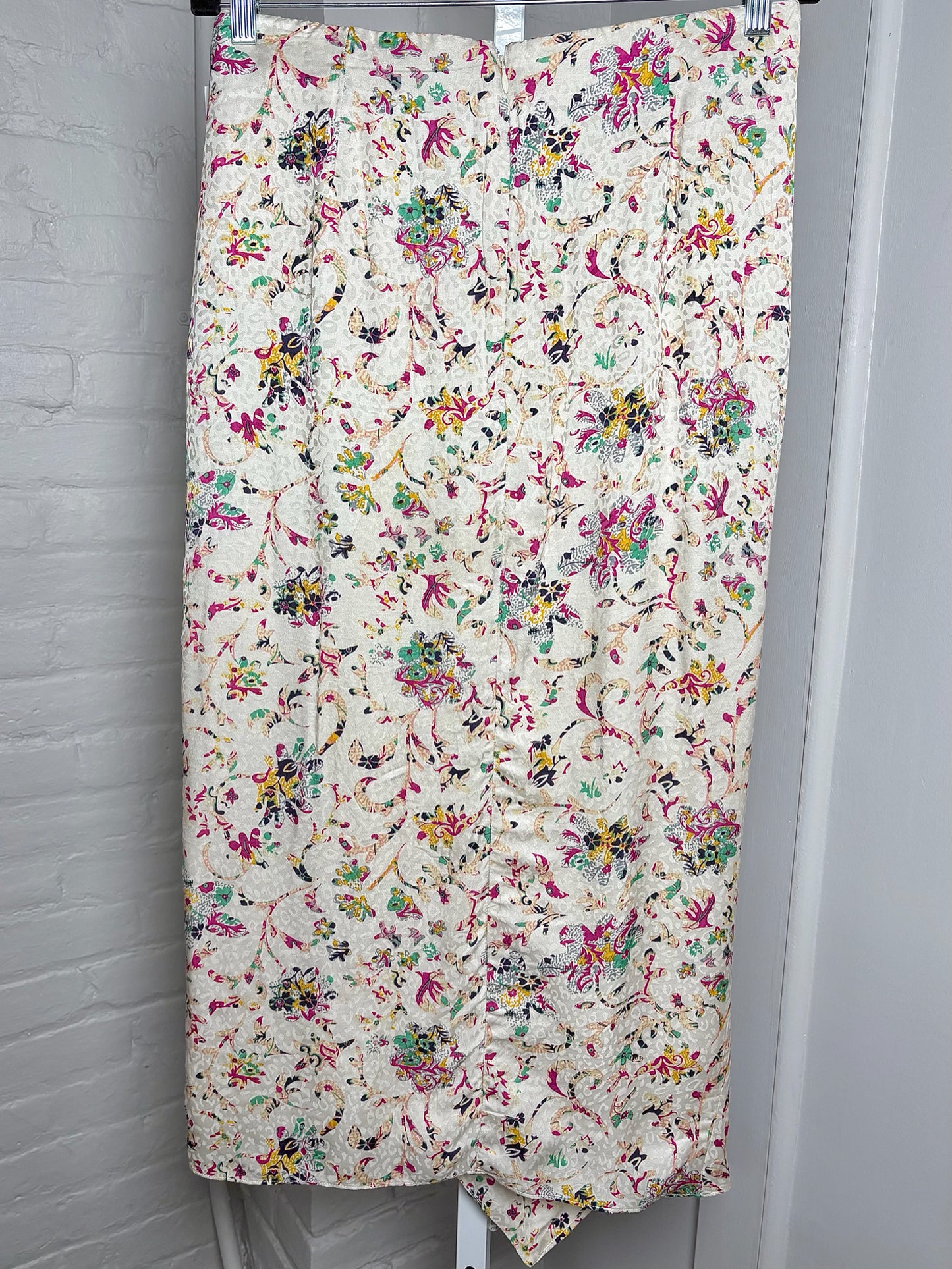 Women Size 42 ( 6 US) Isabel Etoile Marant Cream Floral Print Skirt