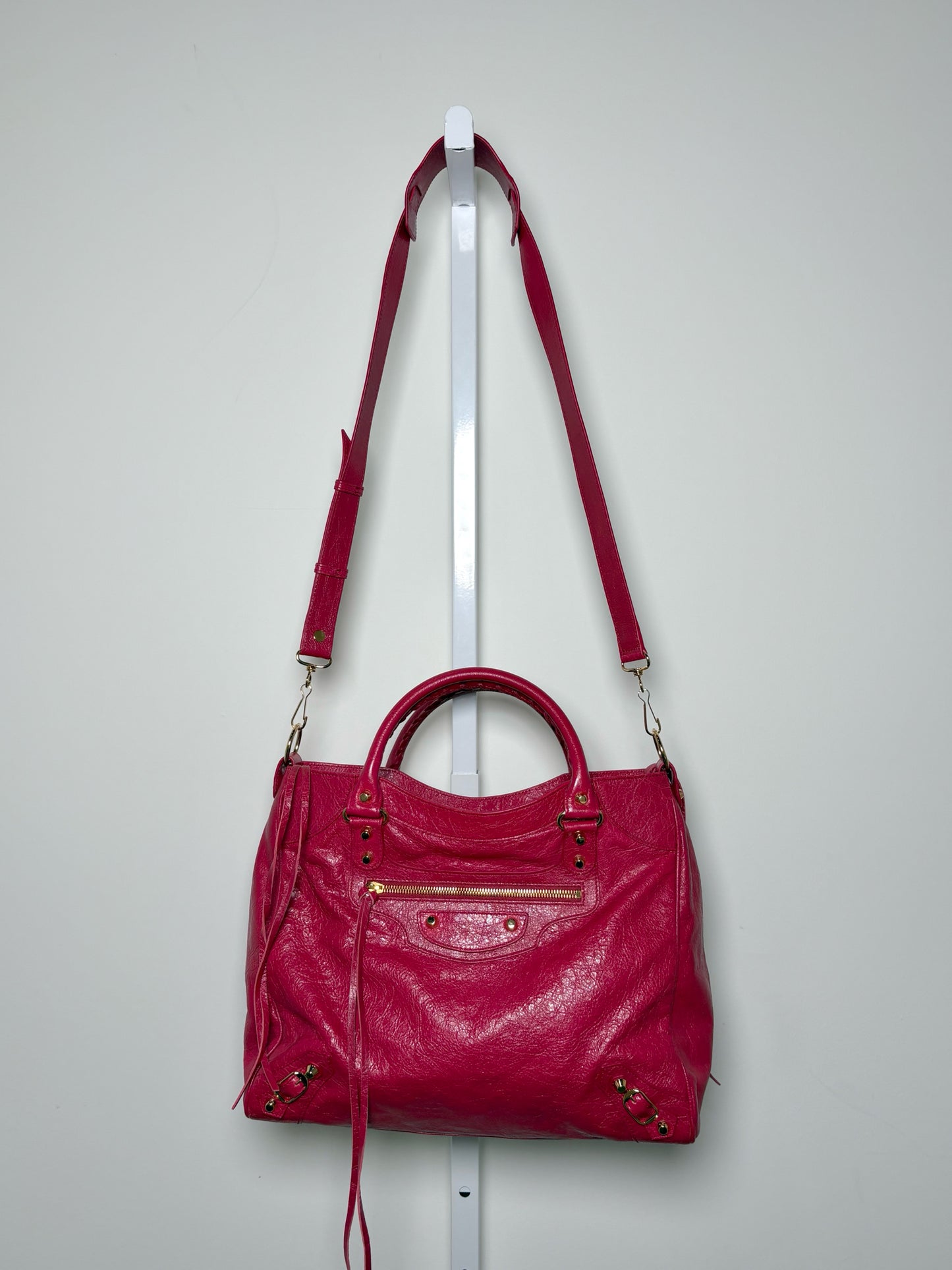 Leather Balenciaga Solid Lambskin Pre-owned Red Cowhide Medium Purse