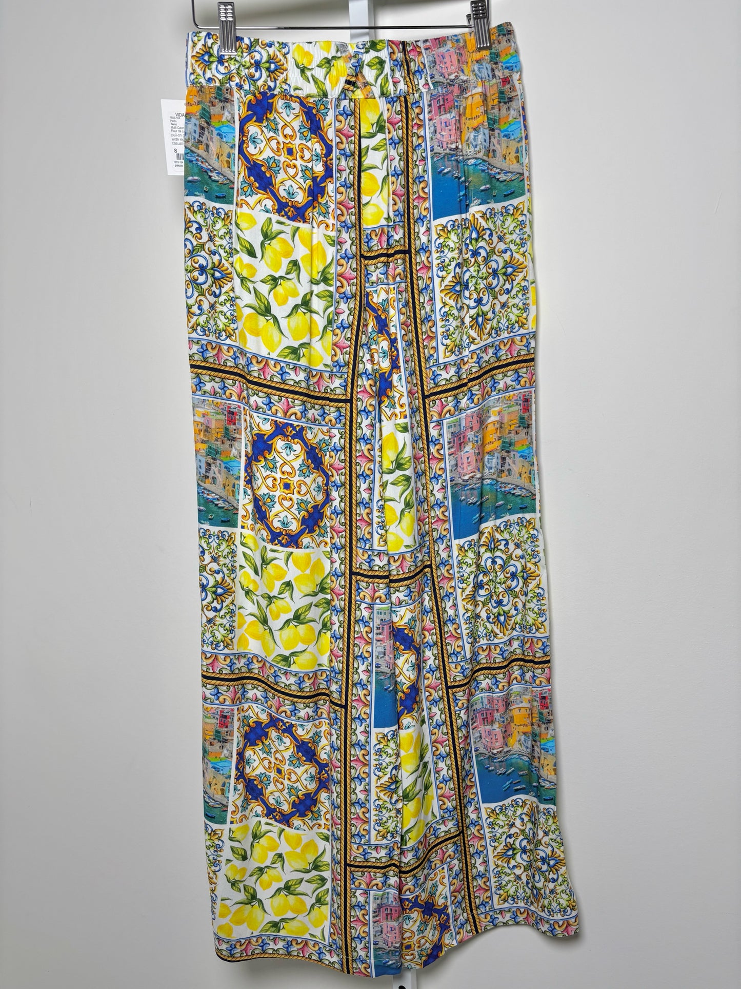Women Size S Terez Multi-Color Europe, Lemons, Fleur de Lis NWT Pants
