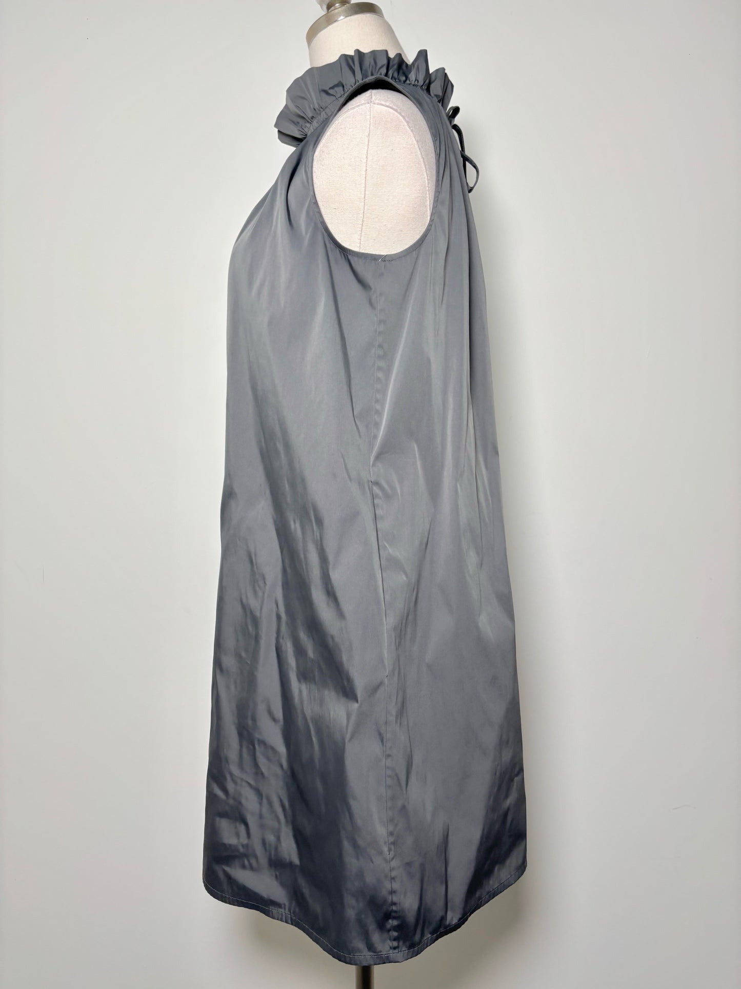 Women Size M Ann Mashburn Gray Solid Polyester Dress