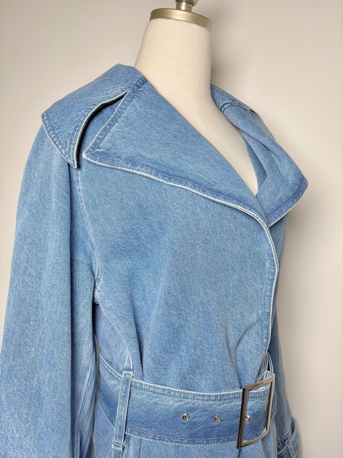 Women Size M Toccin NY Blue Solid Denim NWT Jacket