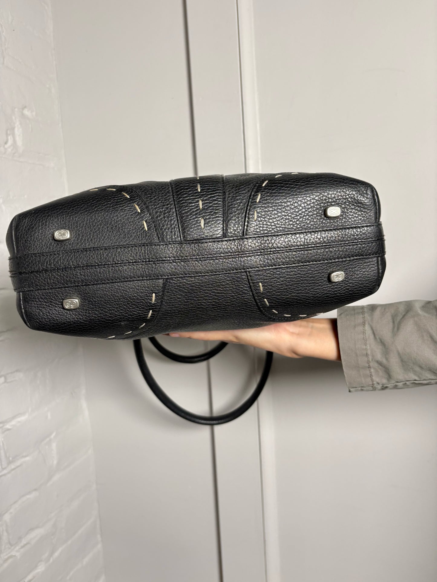 Escada Solid Leather Black Cowhide Purse