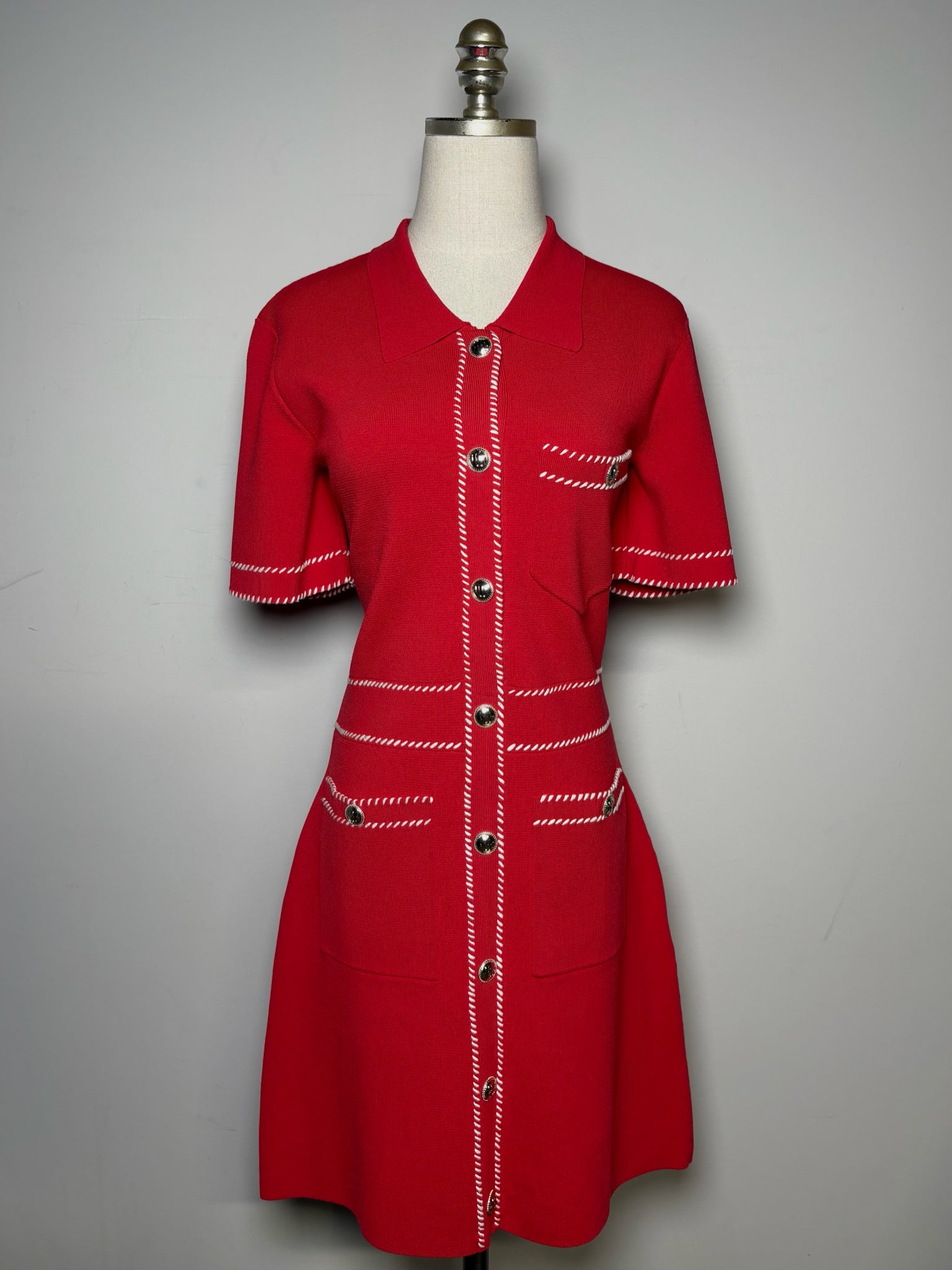 Women Size 40 (M/L) Maje Red Raveny Knit SS NWT Dress – VIDA STYLE SHOP