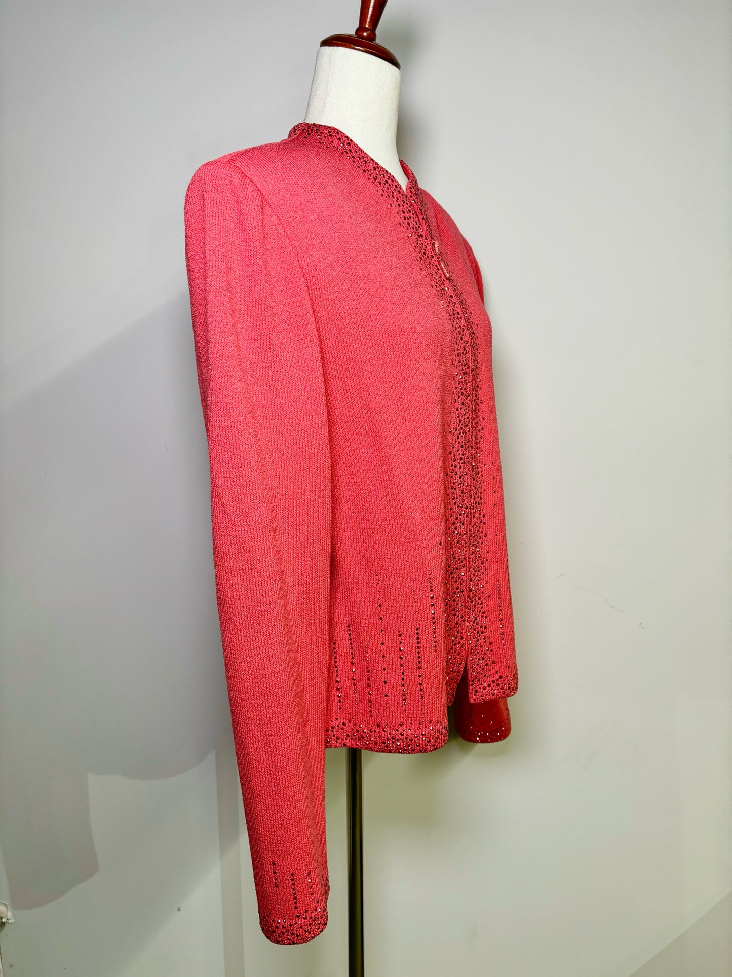 Women Size 14 St. John Red Sequins Jacket