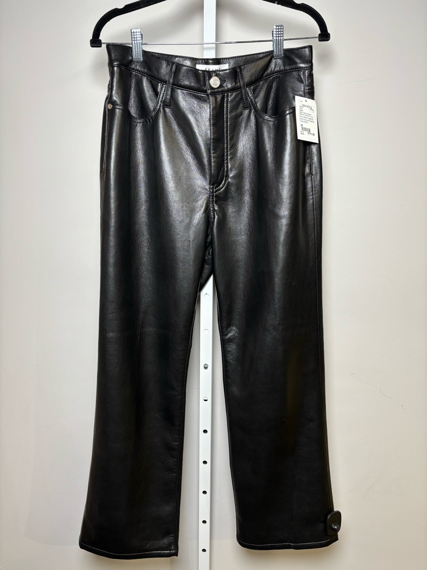Women Size 29 Frame Black Solid Pants