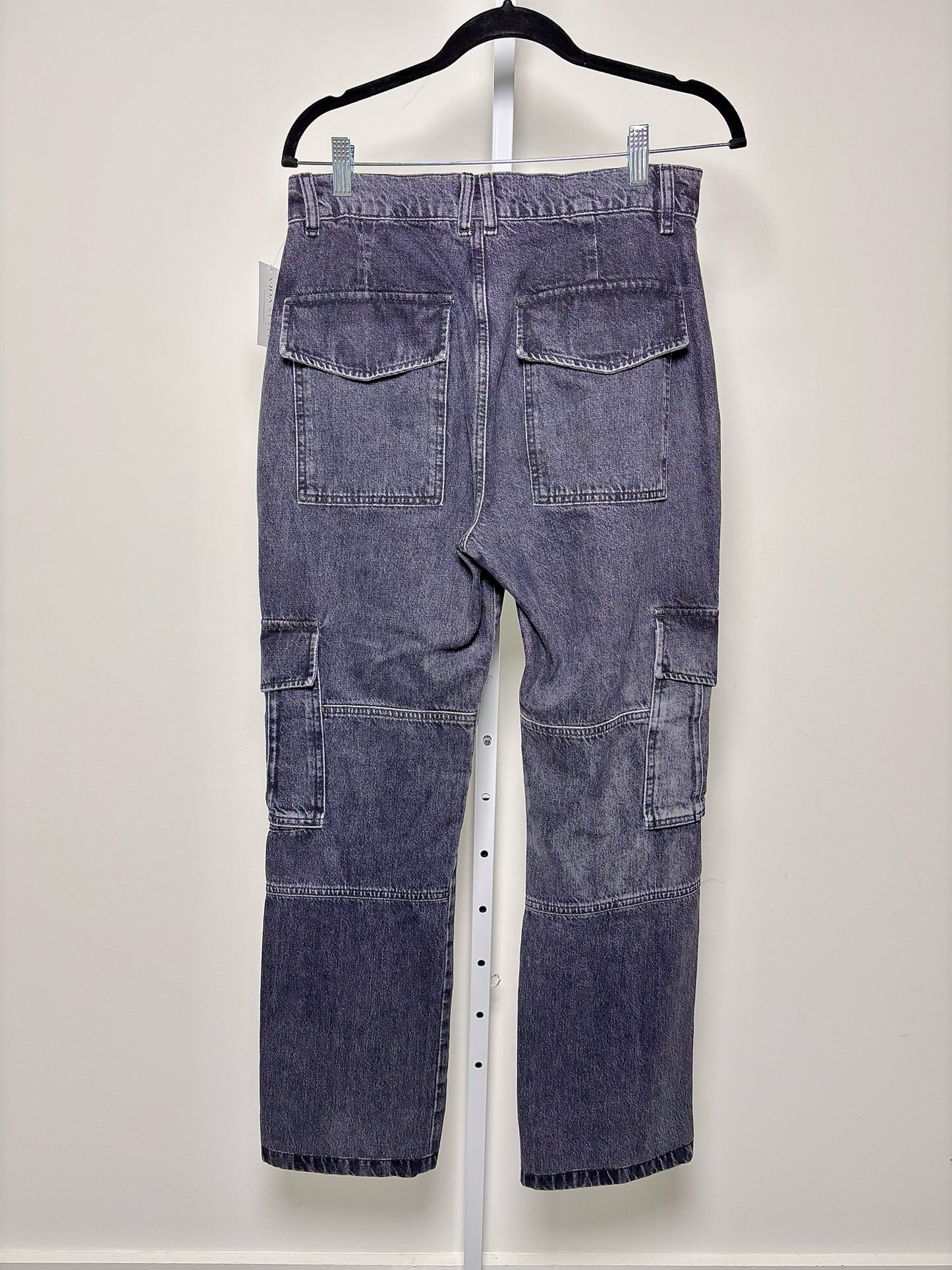 Women Size 28 Frame Black Solid Cotton Jeans