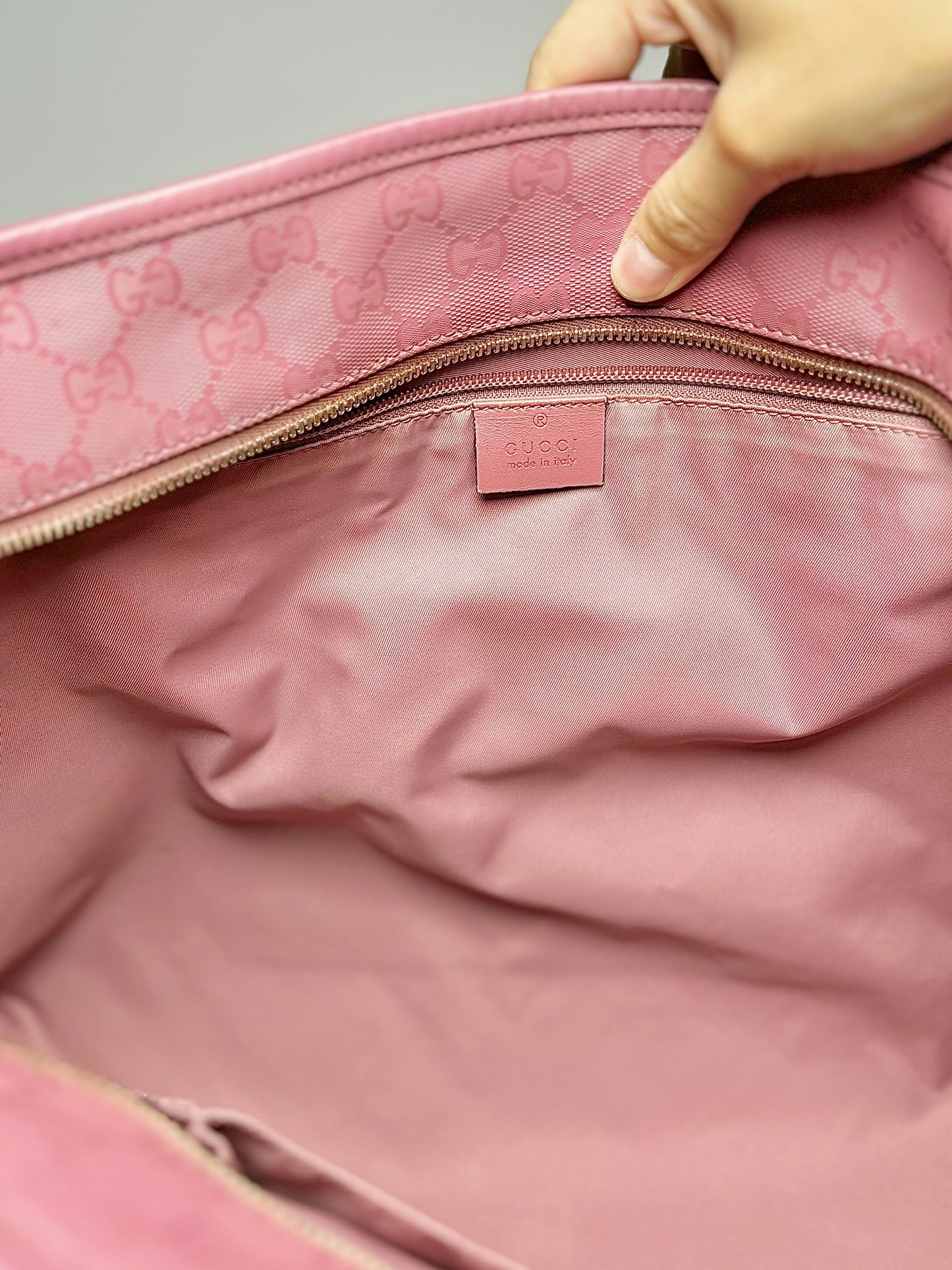 Gucci Monogram Coated Canvas Dusty Pink Purse