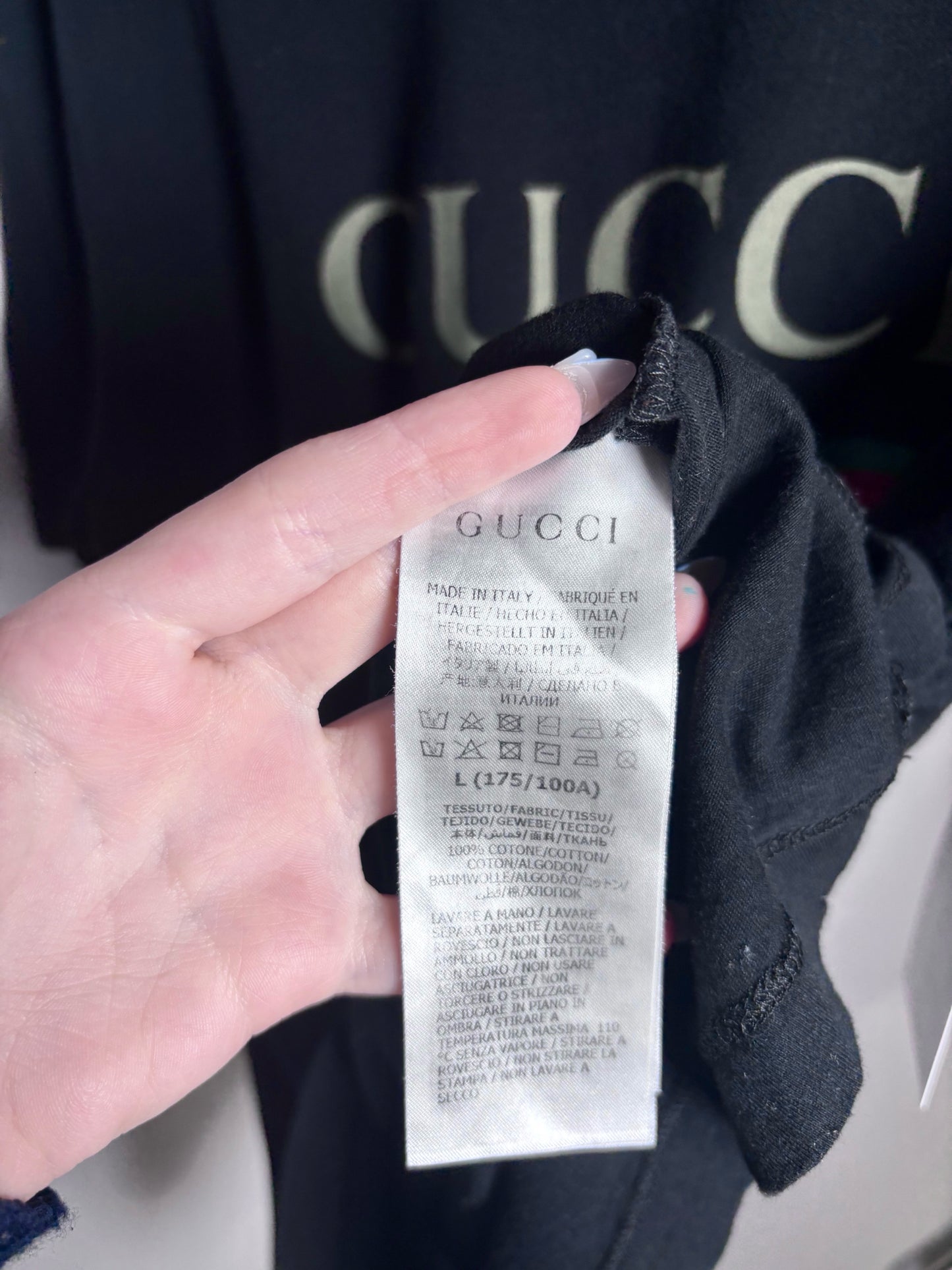 Mens Size L Gucci Black 100% Cotton Solid Men's Shirt