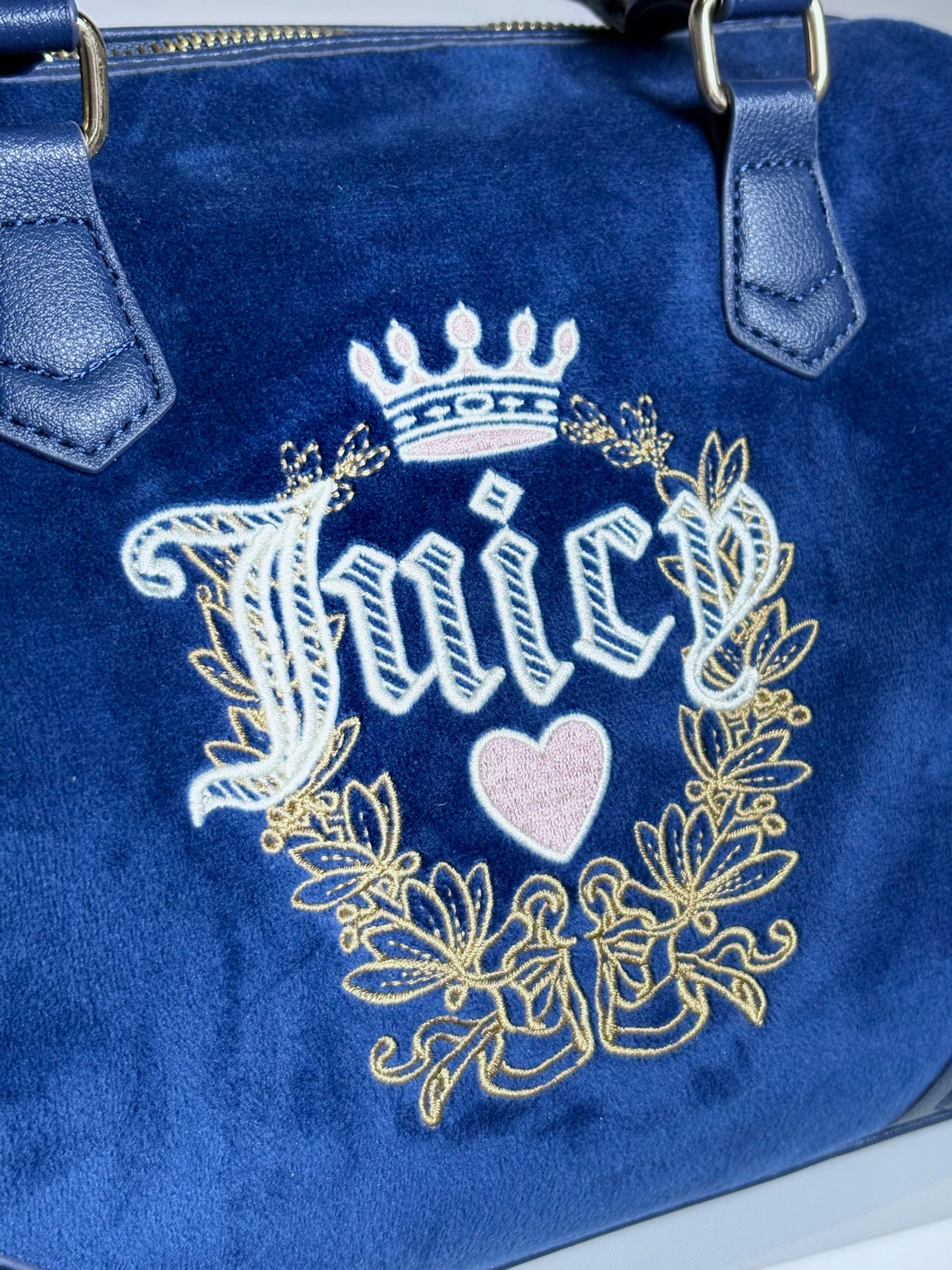 Y2K Juicy Couture Blue Logo Vintage Heritage Satchel Iconic Logo Pre-owned