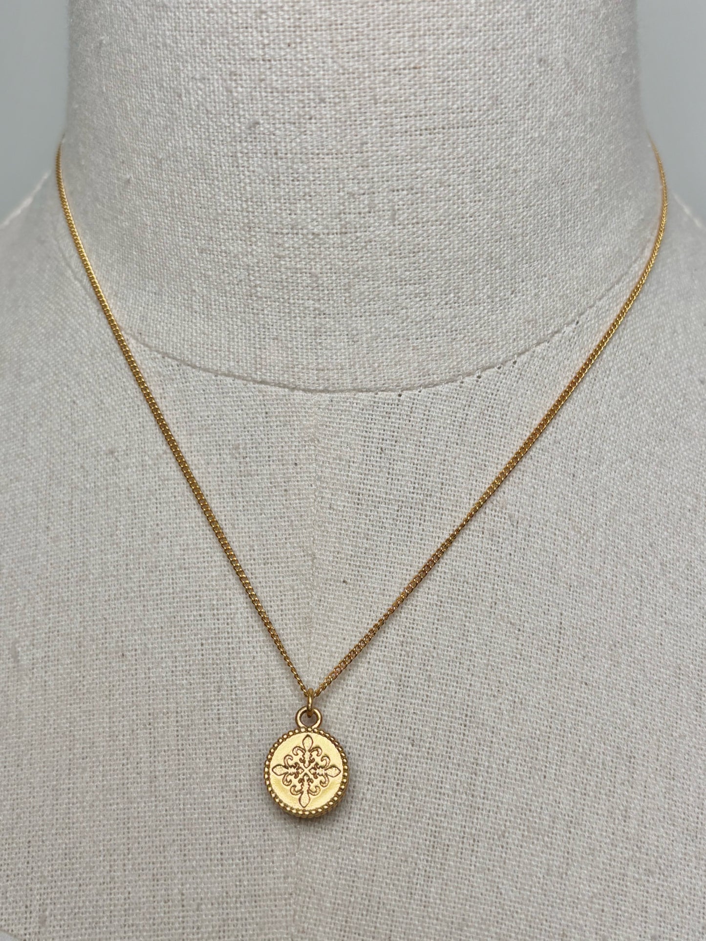 Julie Vos Black Obsidian Stone 24K Gold Plate over Brass Necklace