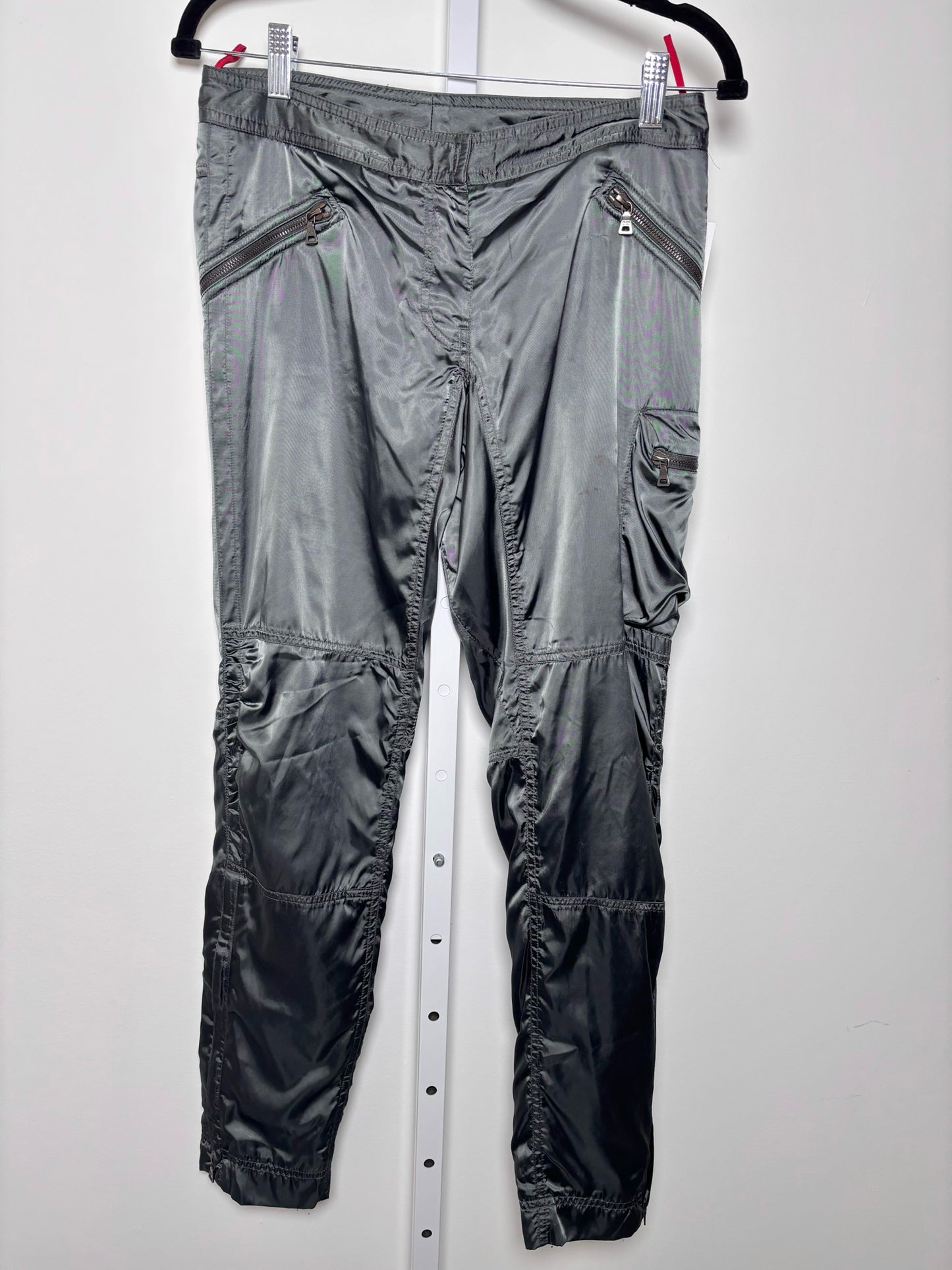 Women Size 42 ( 6 US) Prada Charcoal Parachute Cargo Y2K Pants