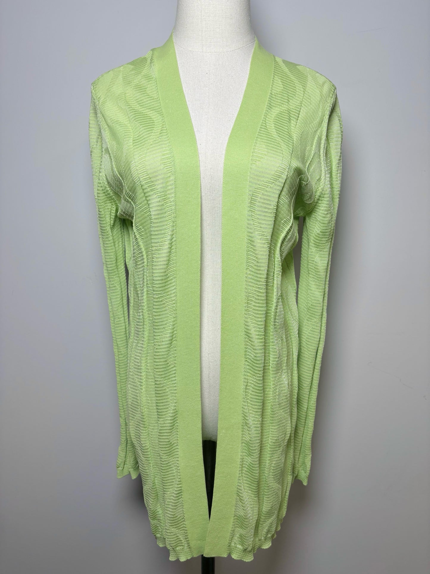Women Size 42 ( 6 US) M Missoni Green Long Duster Sweater