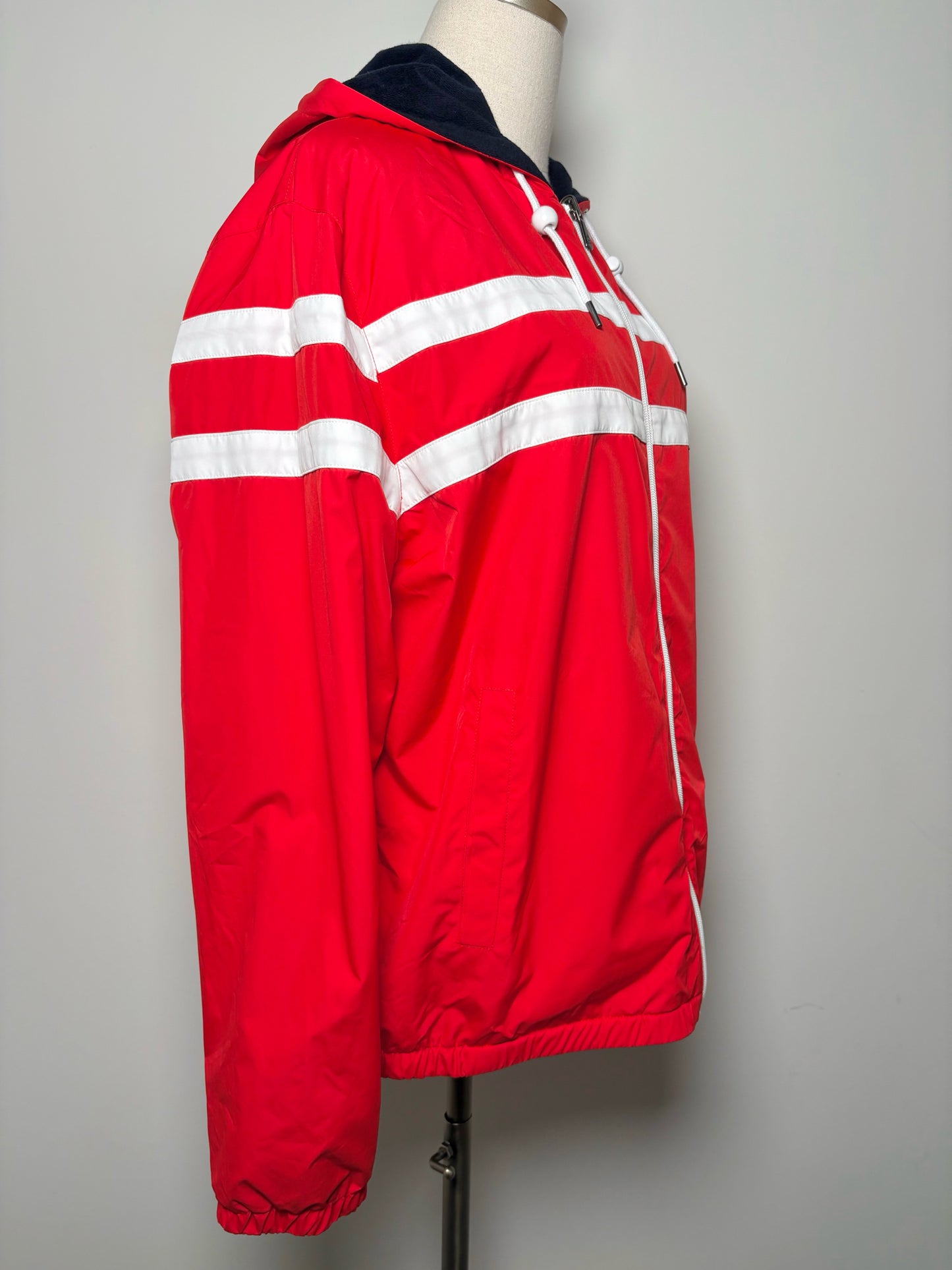 Brooks Brothers Red, white Polyester Stripe Men's L Jacket