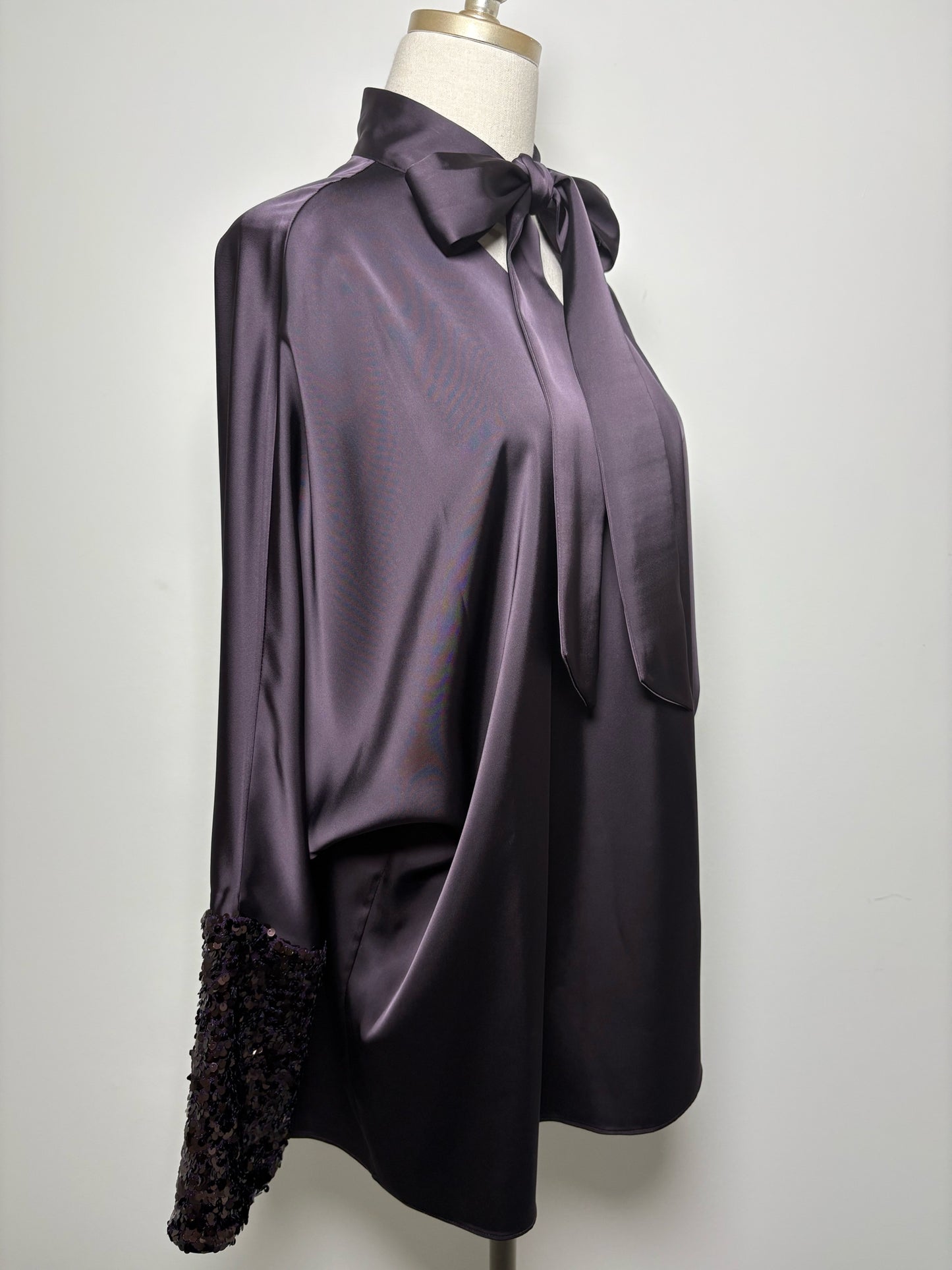Women Size L Sachin + Babi Plum Sequins NWT Top