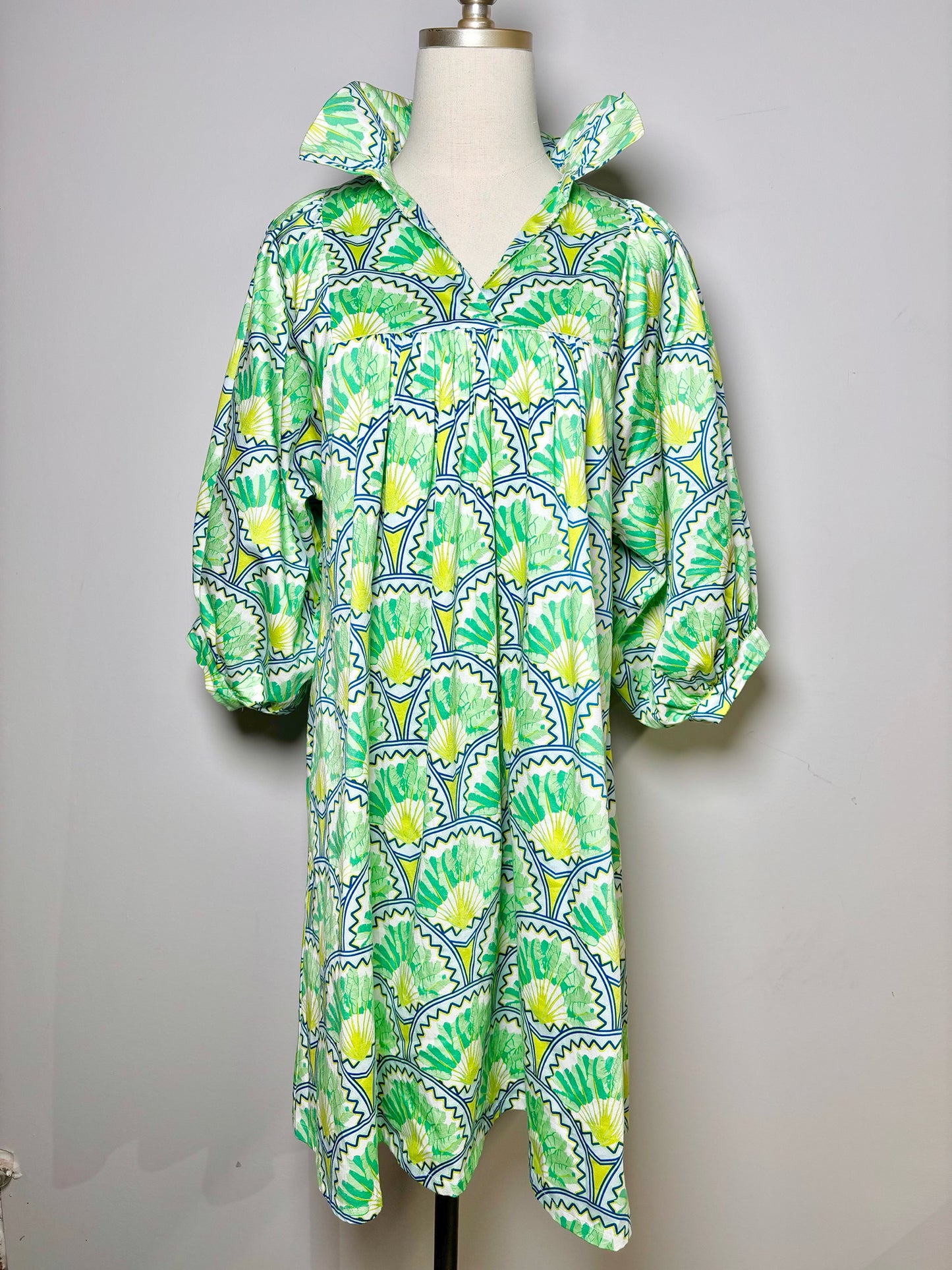 Women Size XS Emily McCarthy Green Print NWT Dress