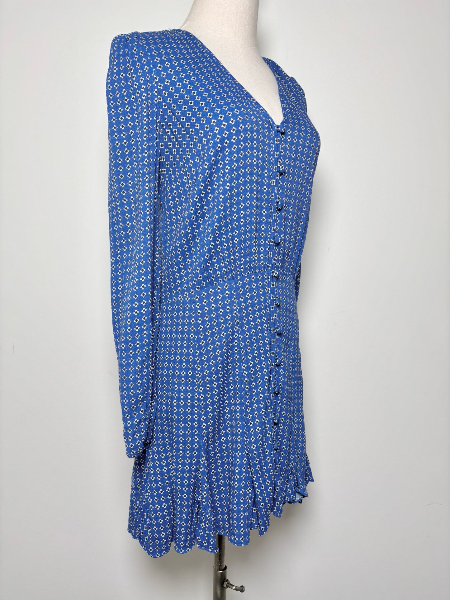 Women Size S Veronica Beard Blue, White Print Viscose blend Dress