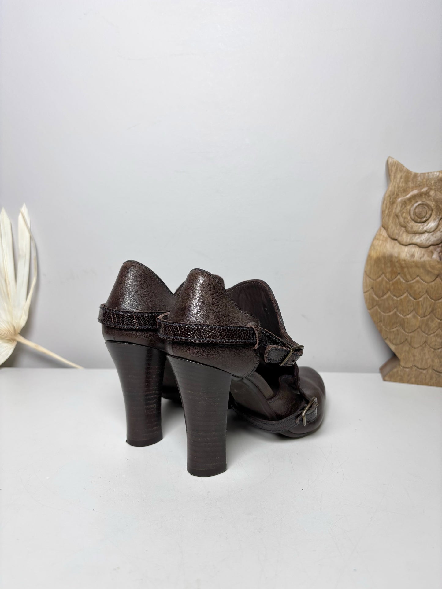 W Shoe Size 36 Brown Henry Beguelin Leather Heels